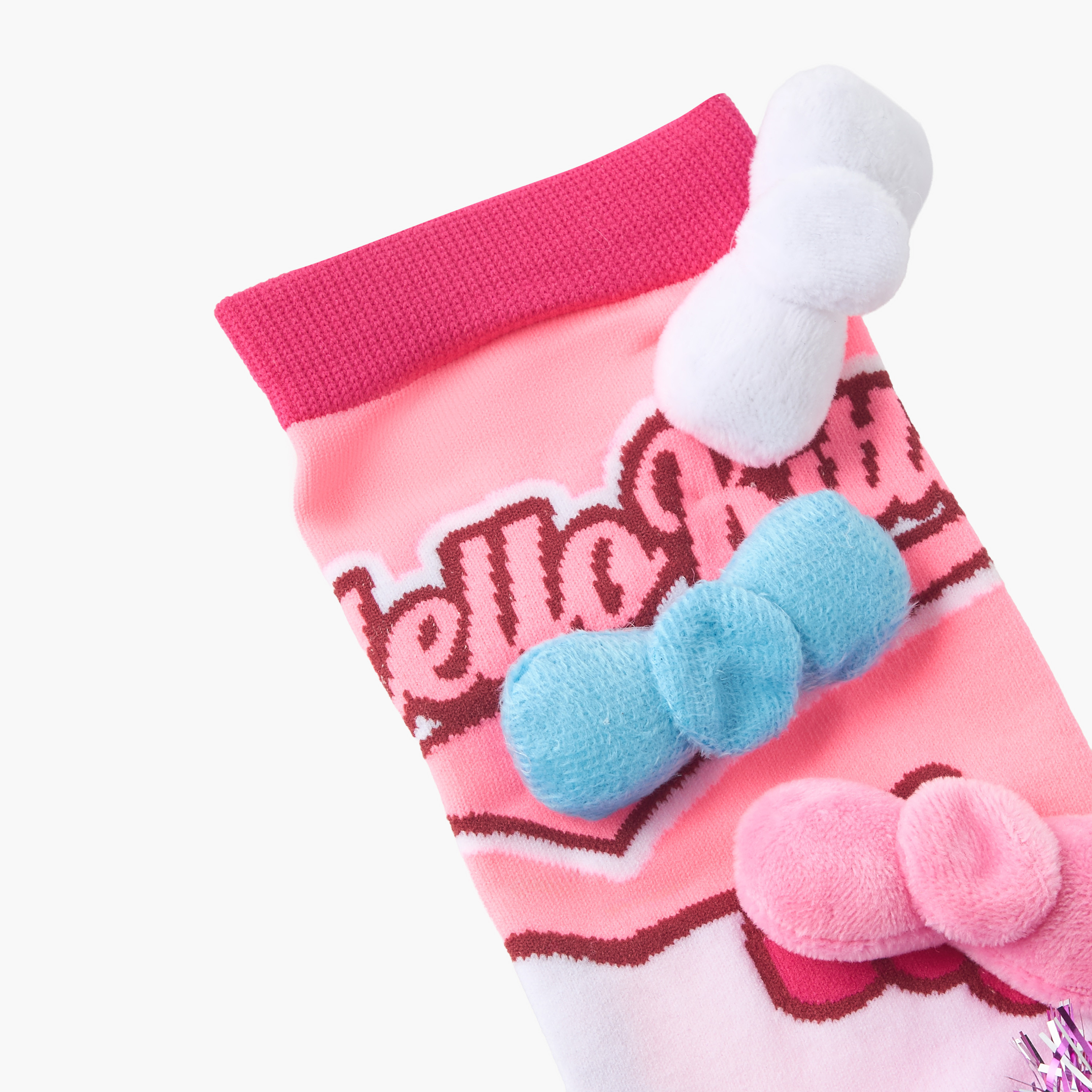 جورب بطول متوسط وفيونكة للبنات من هالو كيتي-girls-accessories-socks-image-2