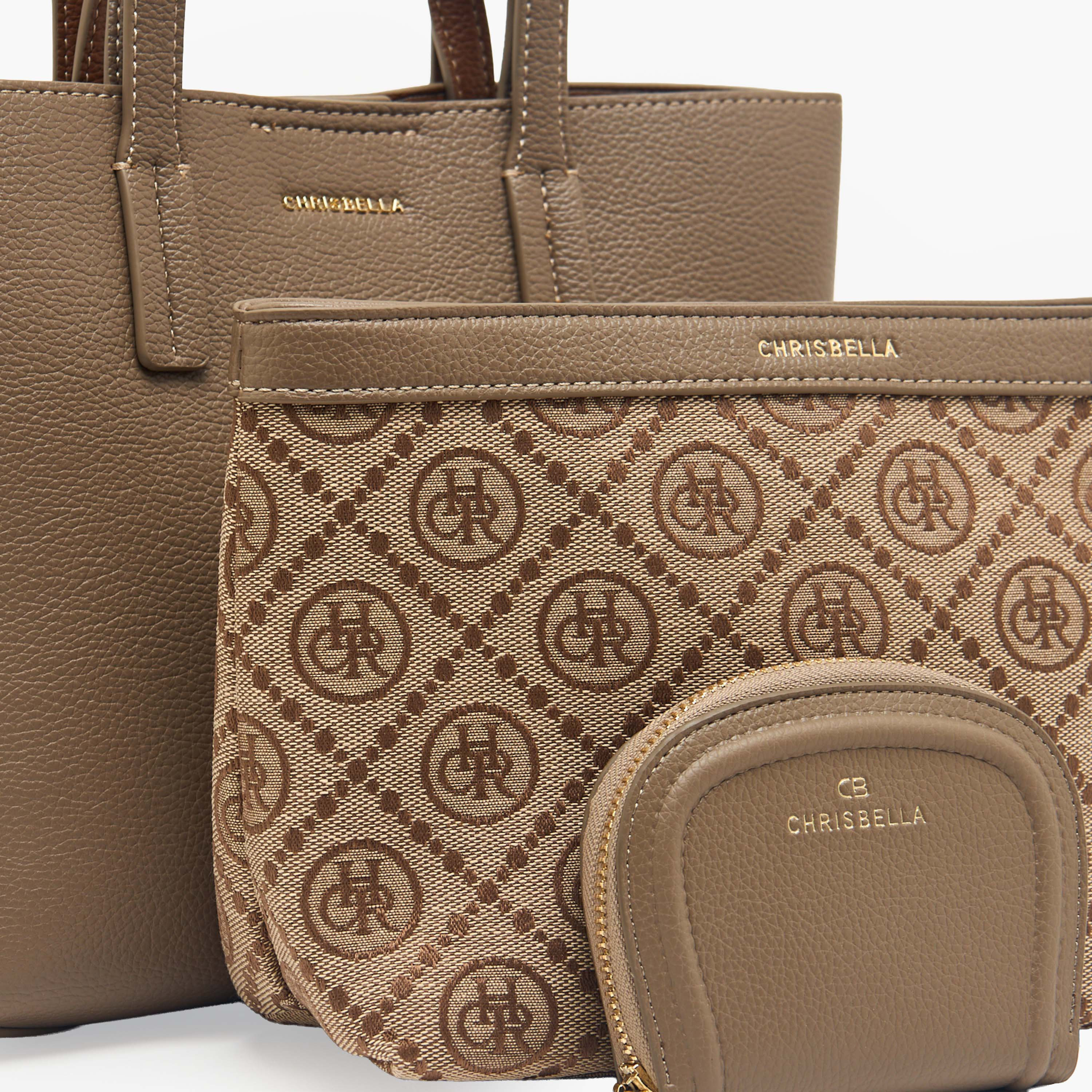 Chrisbella 3-Piece Textured Monogram Bag Set-women-bagsandwallets-handbags-image-7