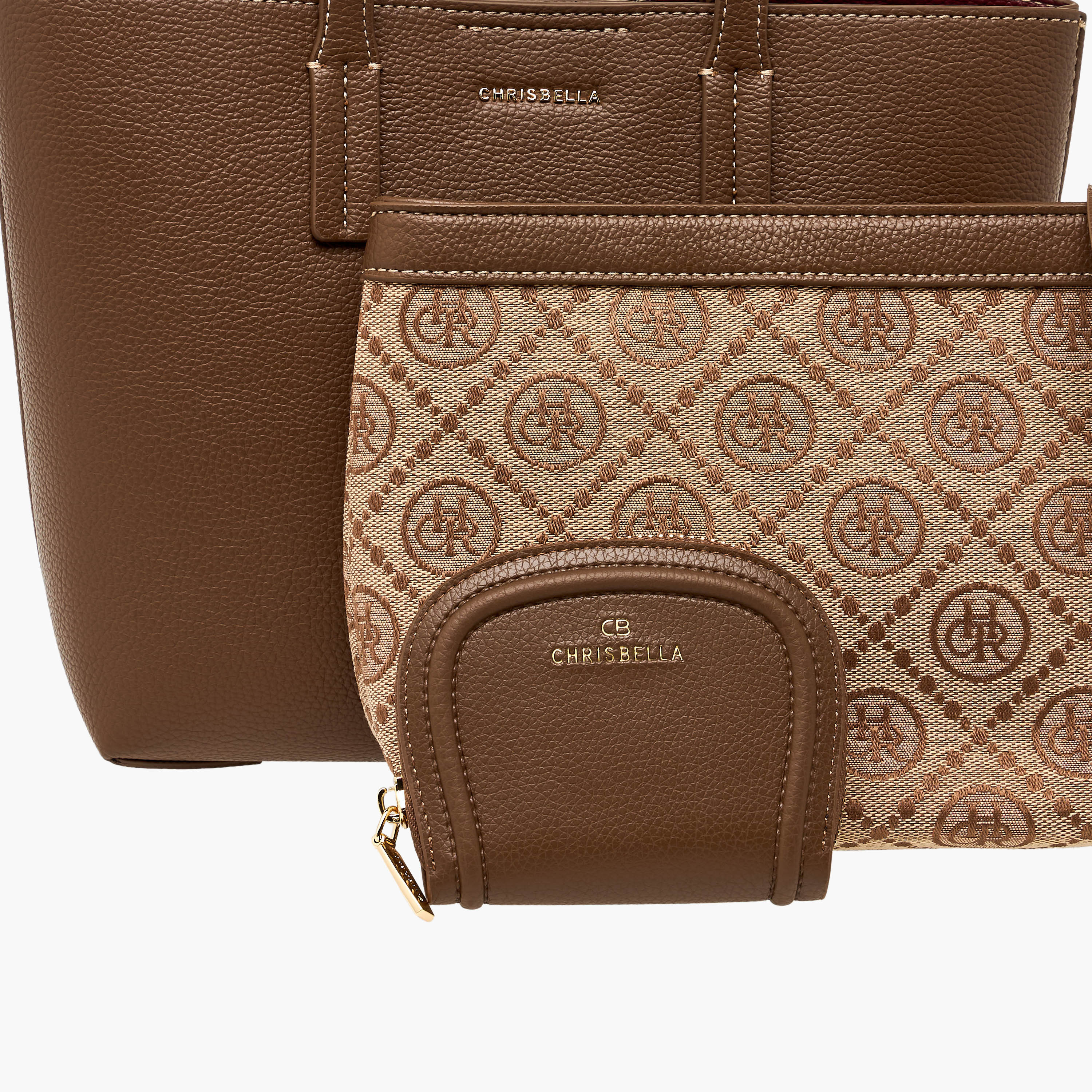Chrisbella 3-Piece Textured Monogram Bag Set-women-bagsandwallets-handbags-image-6