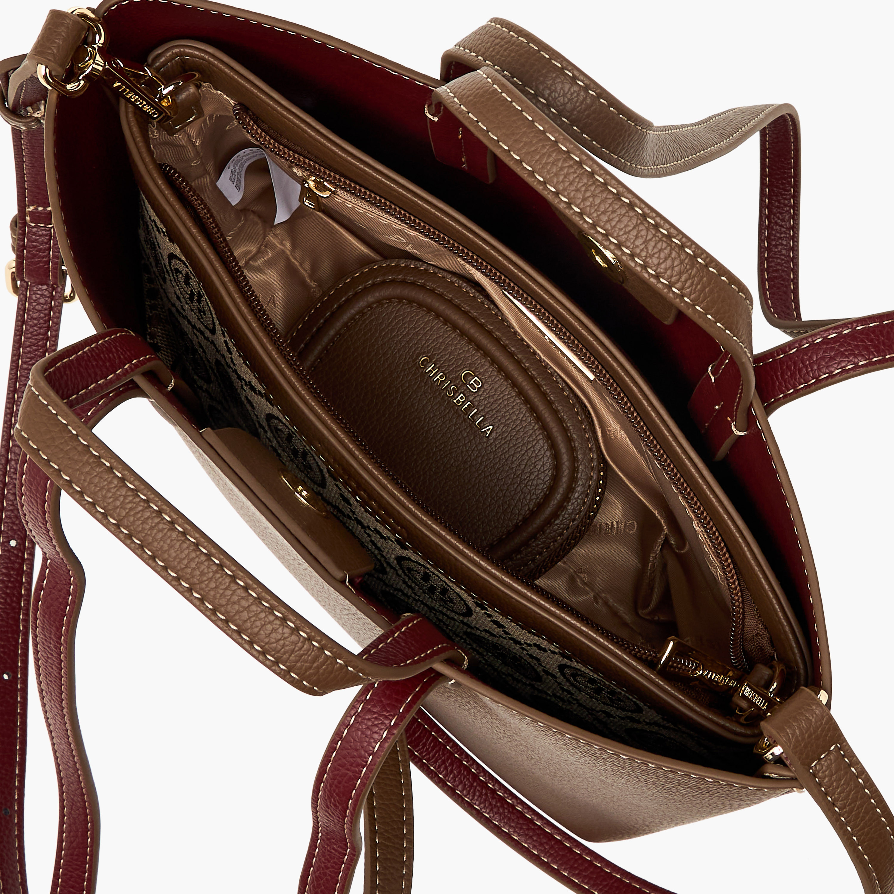 Chrisbella 3-Piece Textured Monogram Bag Set-women-bagsandwallets-handbags-image-8