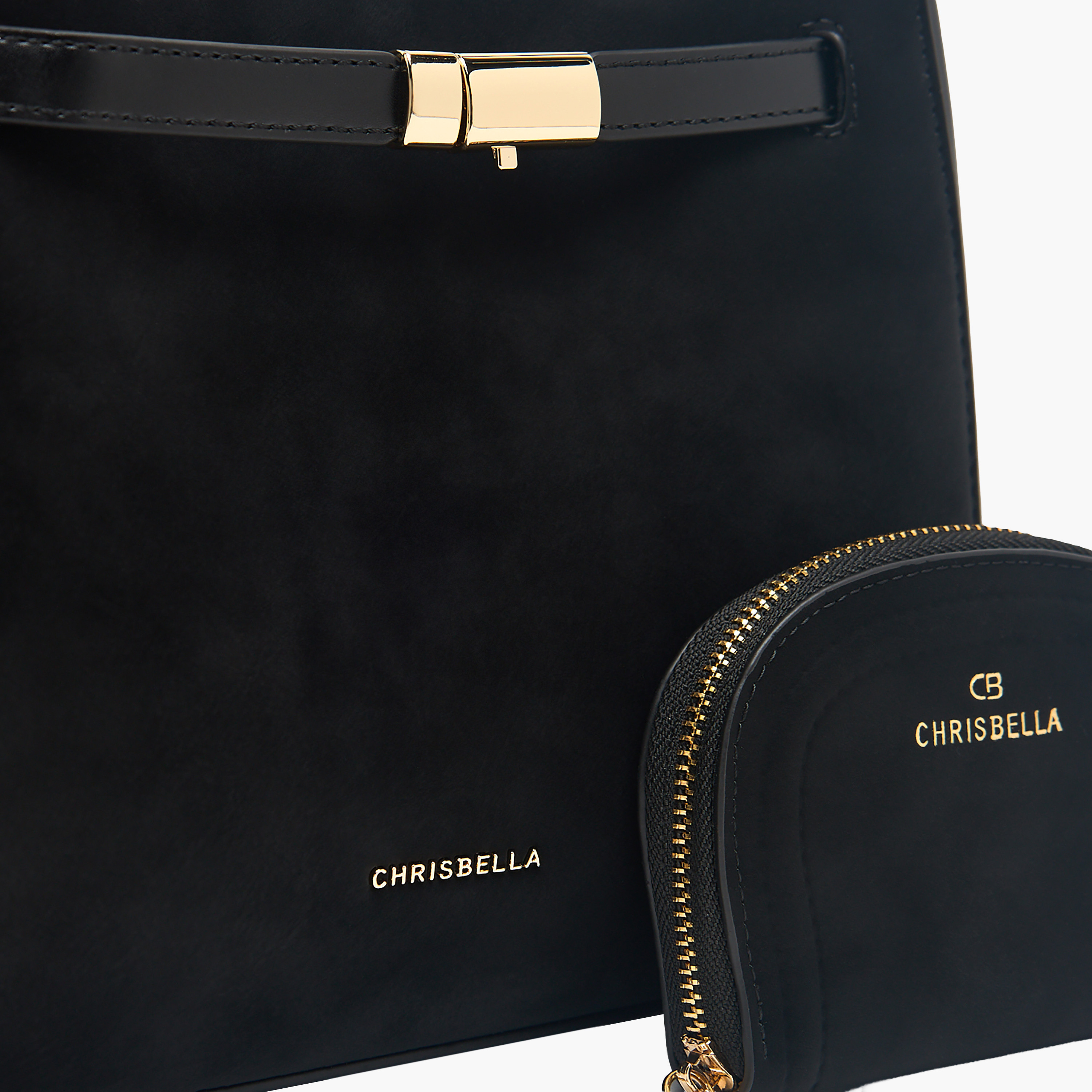 Chrisbella Textured Tote Bag with Pouch-women-bagsandwallets-handbags-image-7