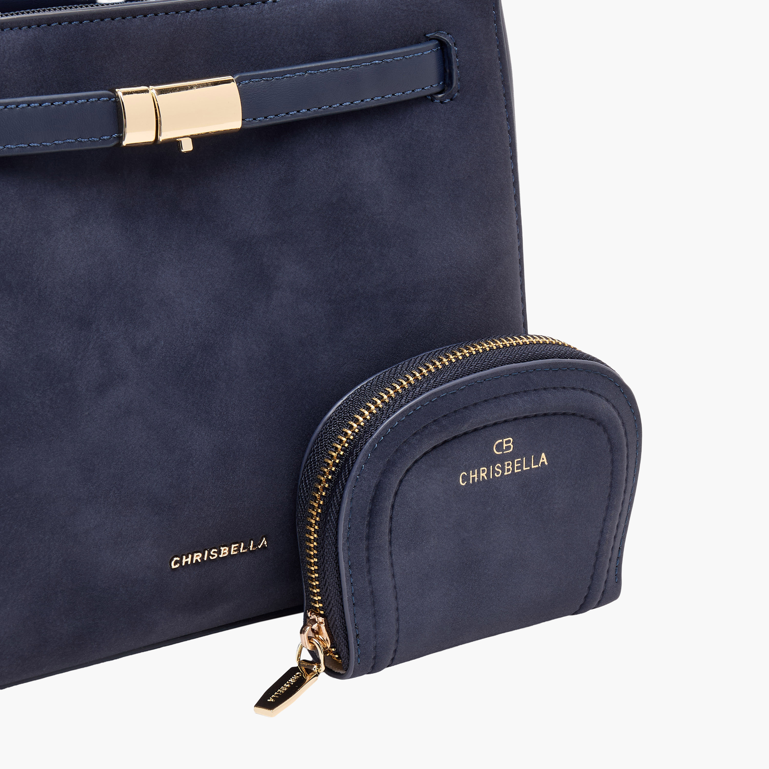 Chrisbella Textured Tote Bag with Pouch-women-bagsandwallets-handbags-image-6