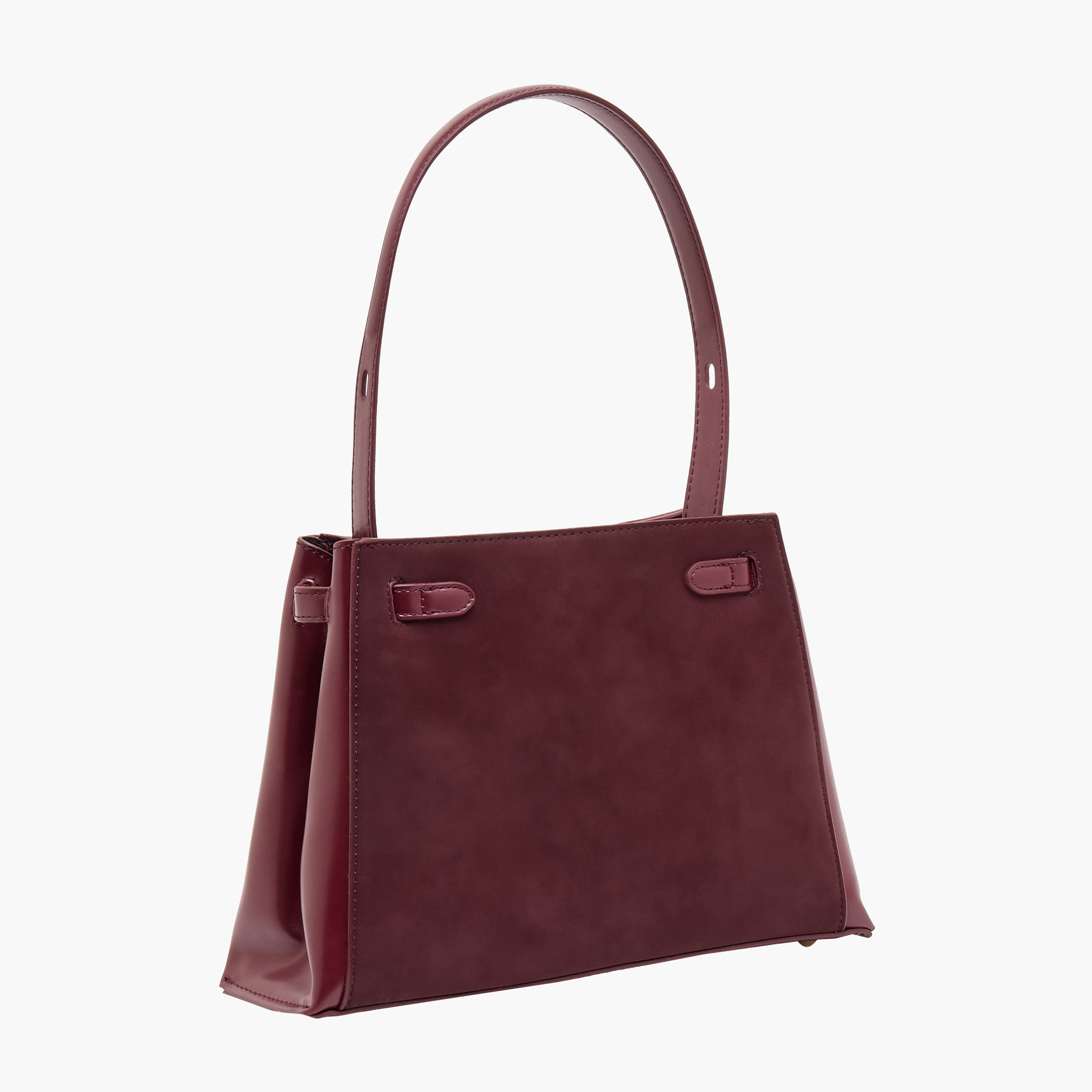 Chrisbella Textured Tote Bag with Pouch-women-bagsandwallets-handbags-image-4