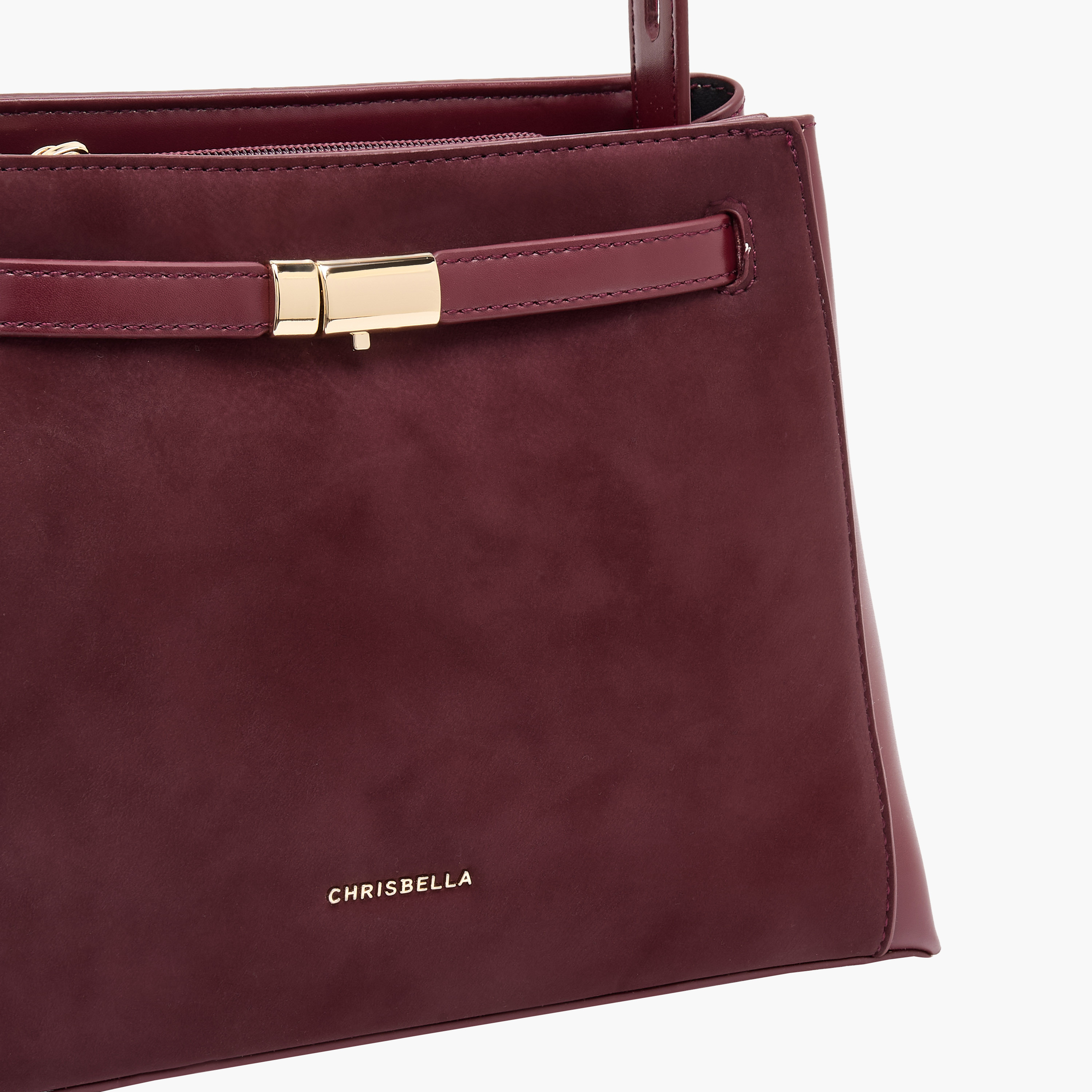Chrisbella Textured Tote Bag with Pouch-women-bagsandwallets-handbags-image-7