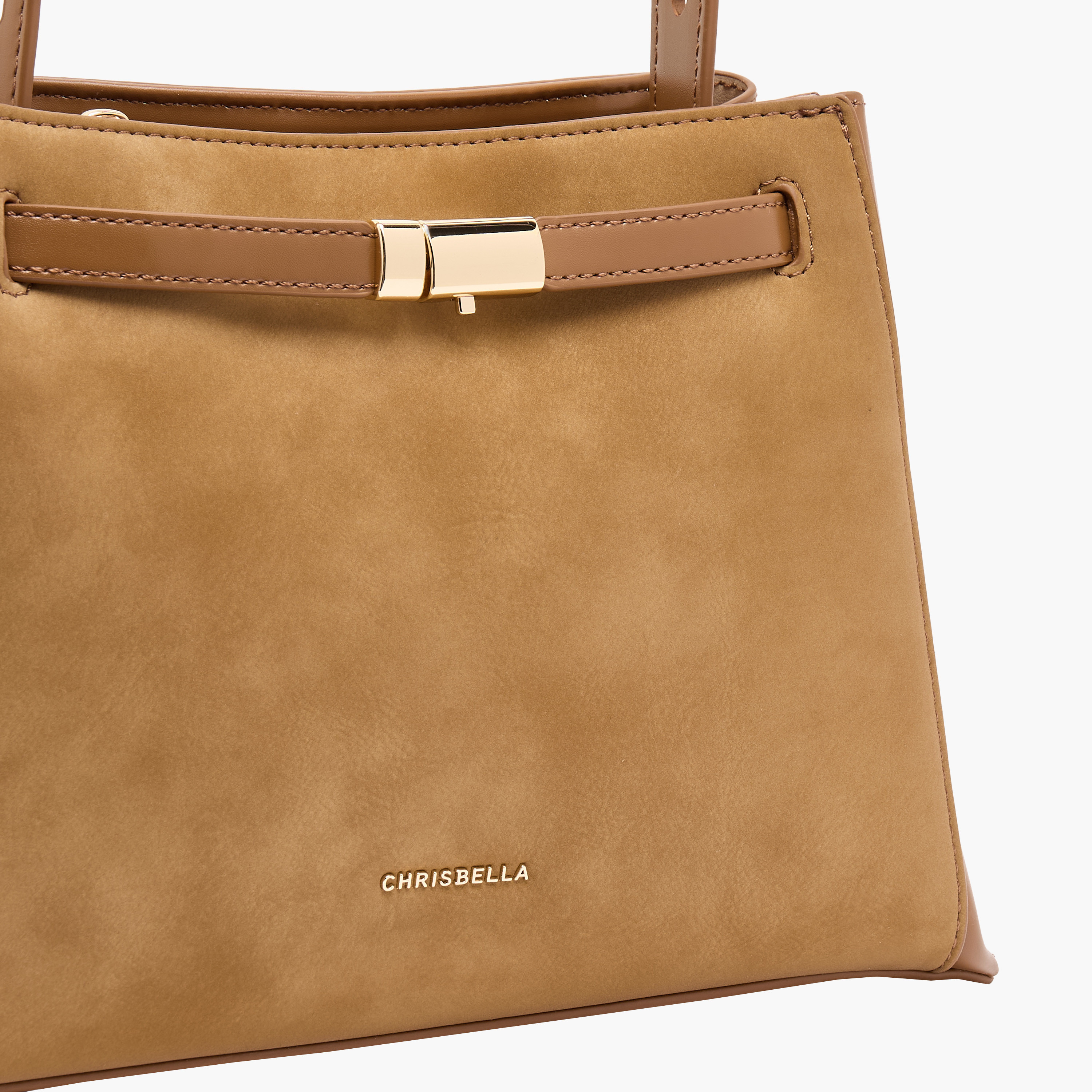 Chrisbella Textured Tote Bag with Pouch-women-bagsandwallets-handbags-image-7