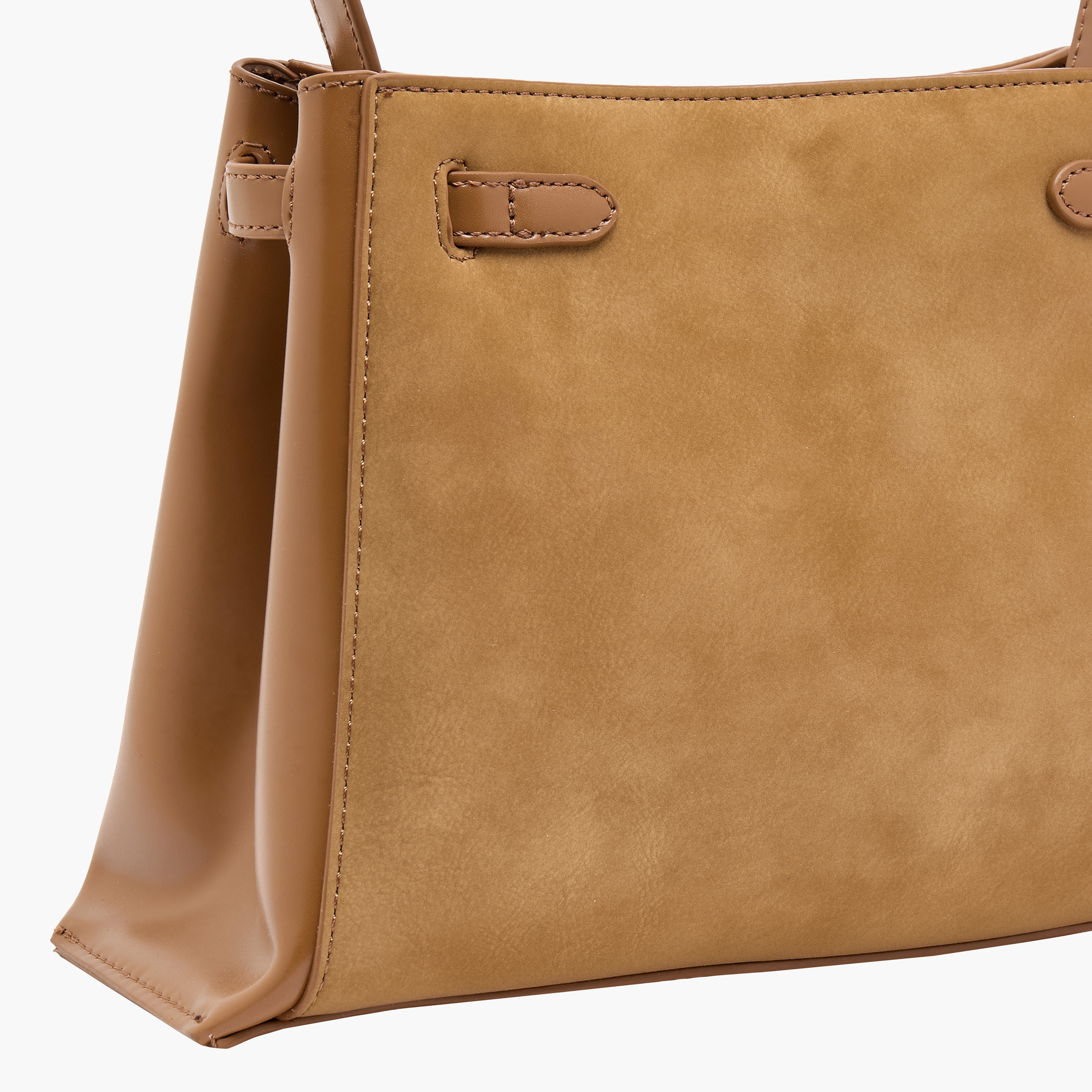 Chrisbella Textured Tote Bag with Pouch-women-bagsandwallets-handbags-image-9
