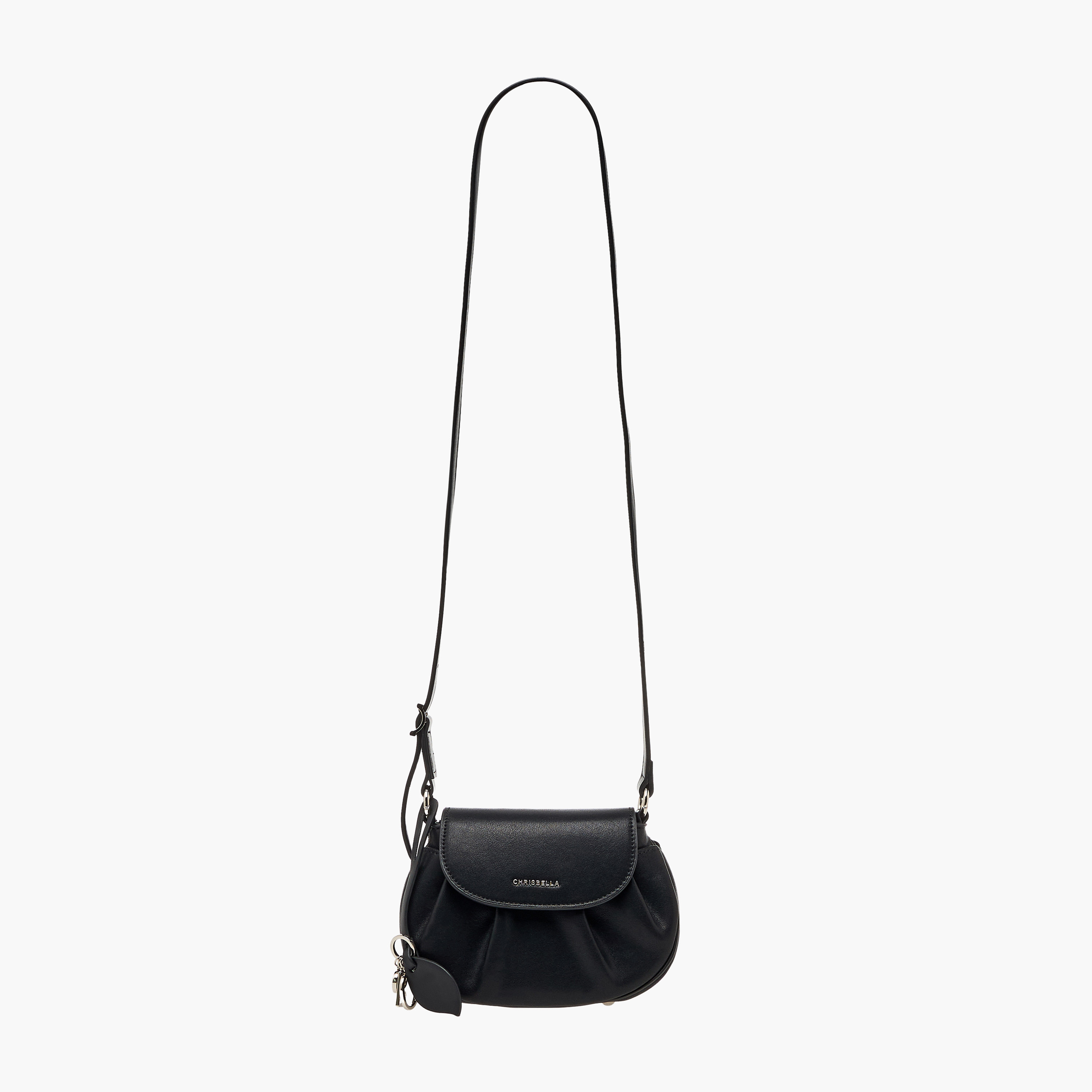 Chrisbella Pleated Shoulder Bag with Adjustable Strap-women-bagsandwallets-handbags-image-3