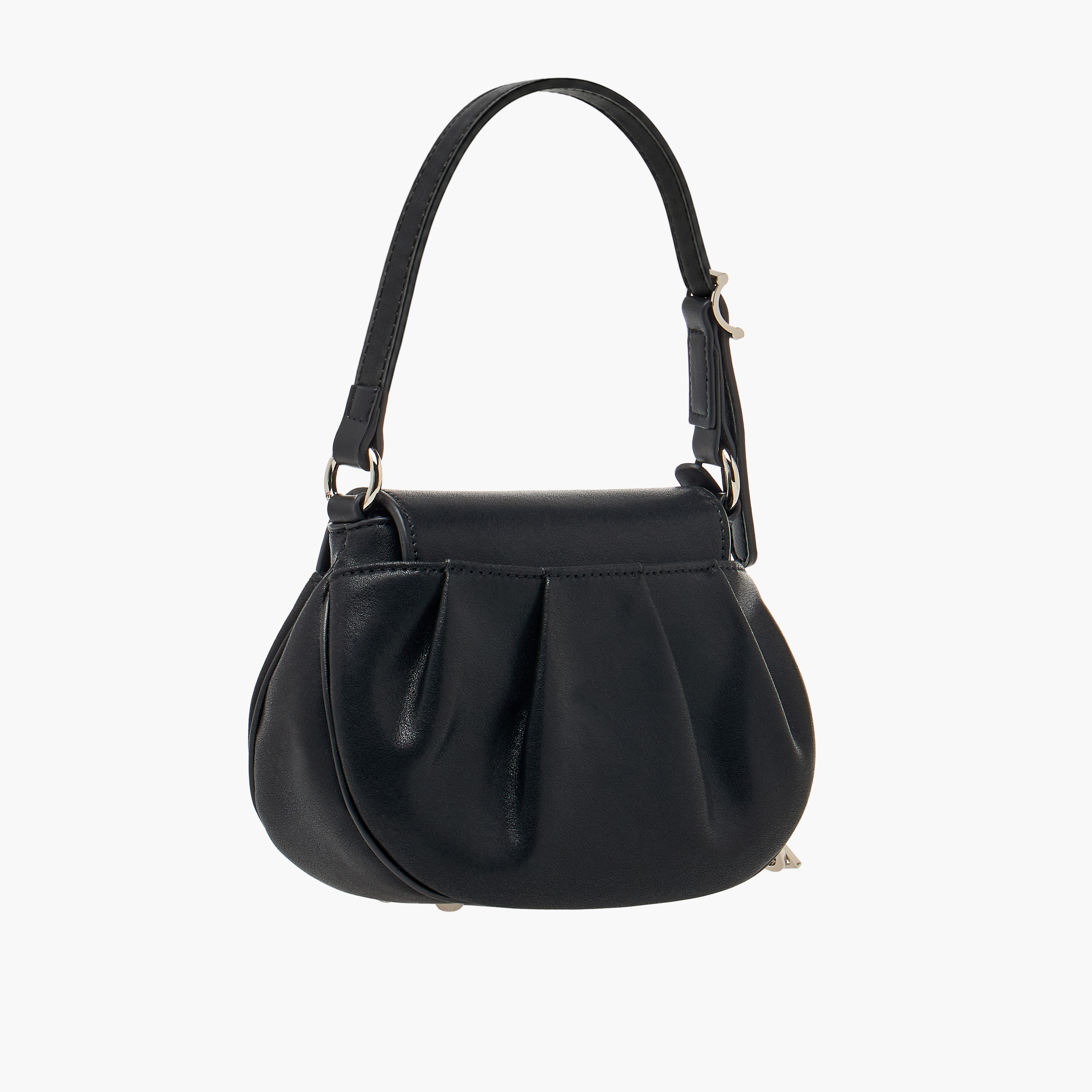 Chrisbella Pleated Shoulder Bag with Adjustable Strap-women-bagsandwallets-handbags-image-4