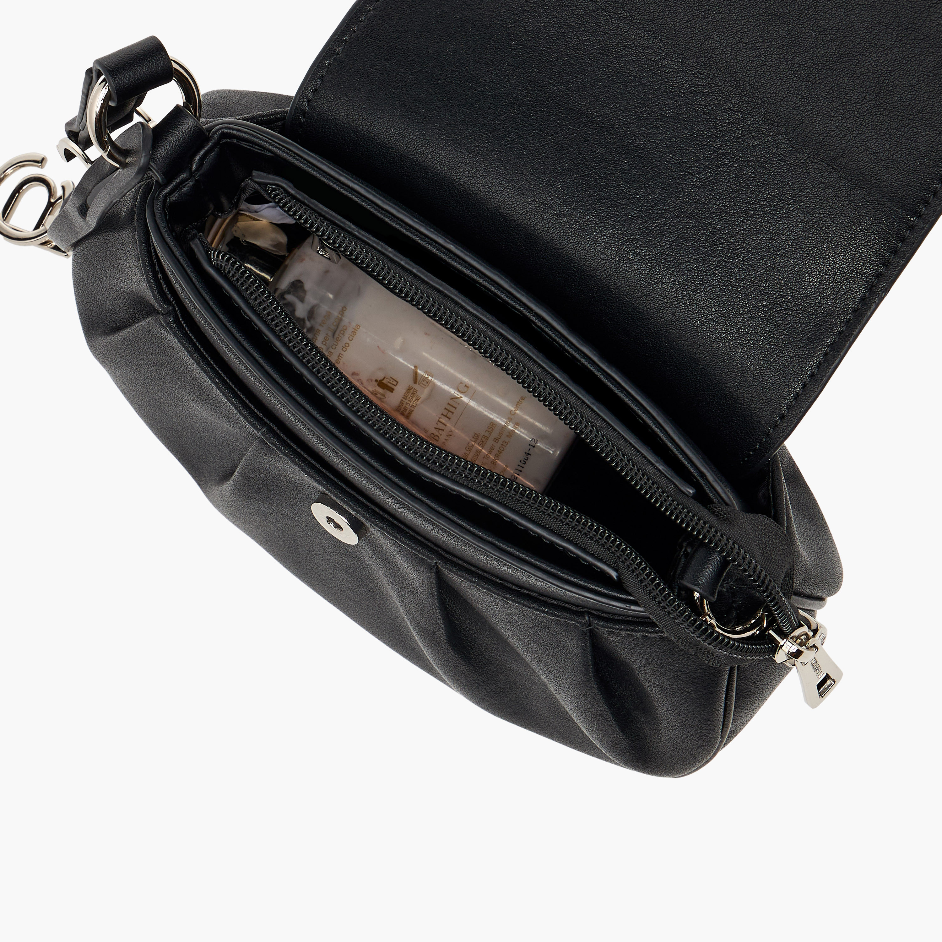 Chrisbella Pleated Shoulder Bag with Adjustable Strap-women-bagsandwallets-handbags-image-7