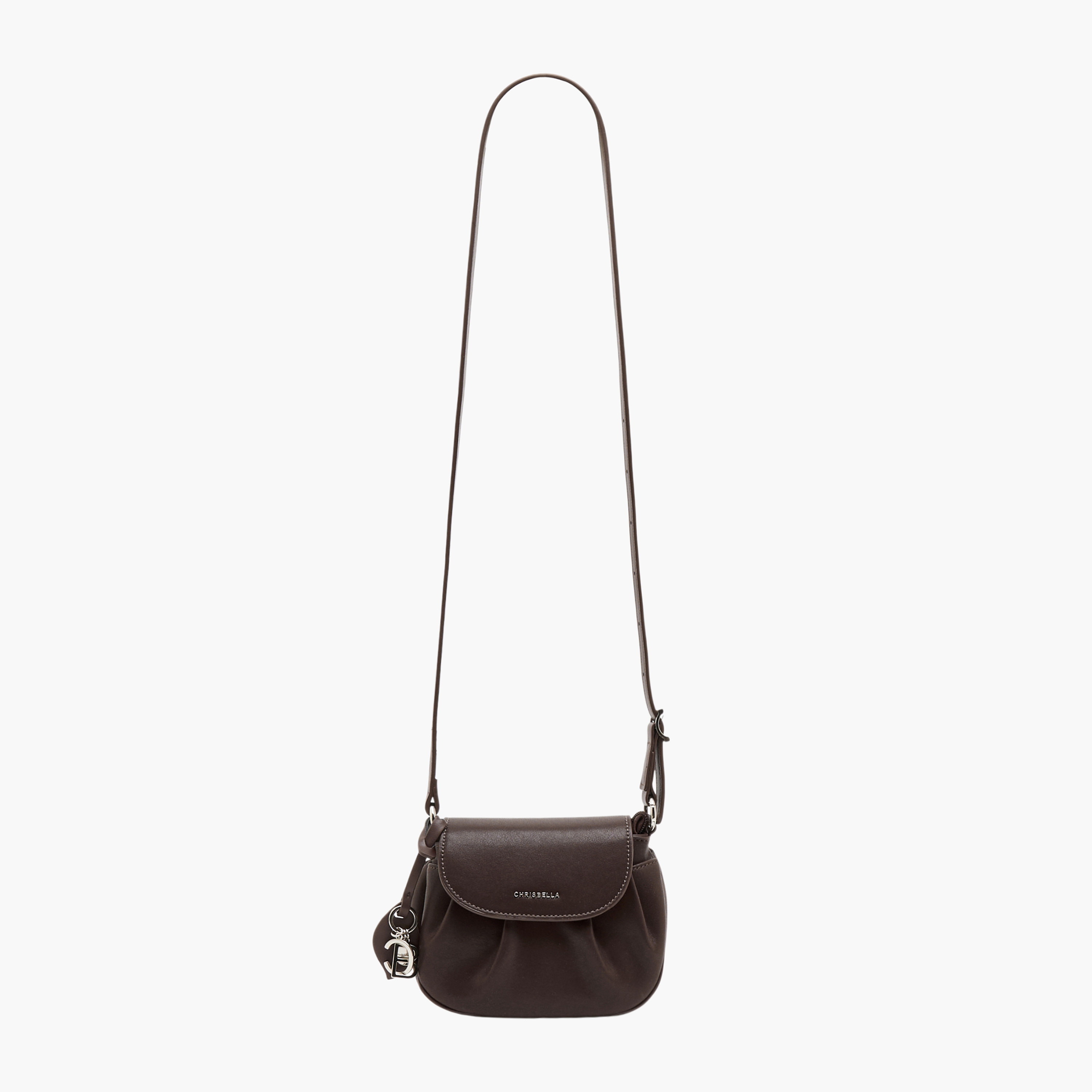 Chrisbella Pleated Shoulder Bag with Adjustable Strap-women-bagsandwallets-handbags-image-3