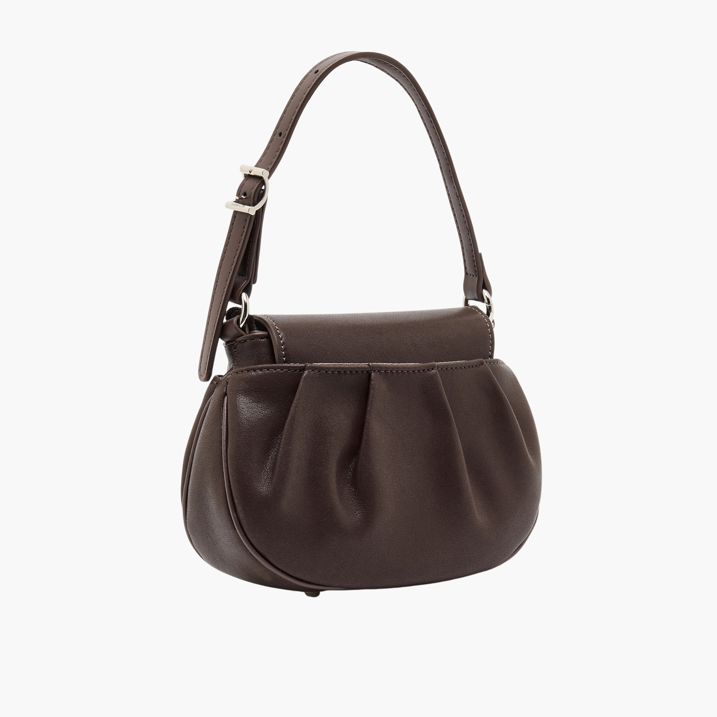 Chrisbella Pleated Shoulder Bag with Adjustable Strap-women-bagsandwallets-handbags-image-4