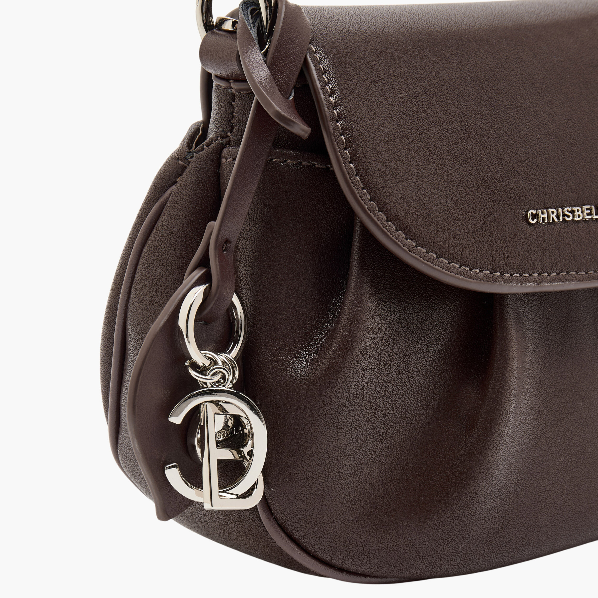 Chrisbella Pleated Shoulder Bag with Adjustable Strap-women-bagsandwallets-handbags-image-6
