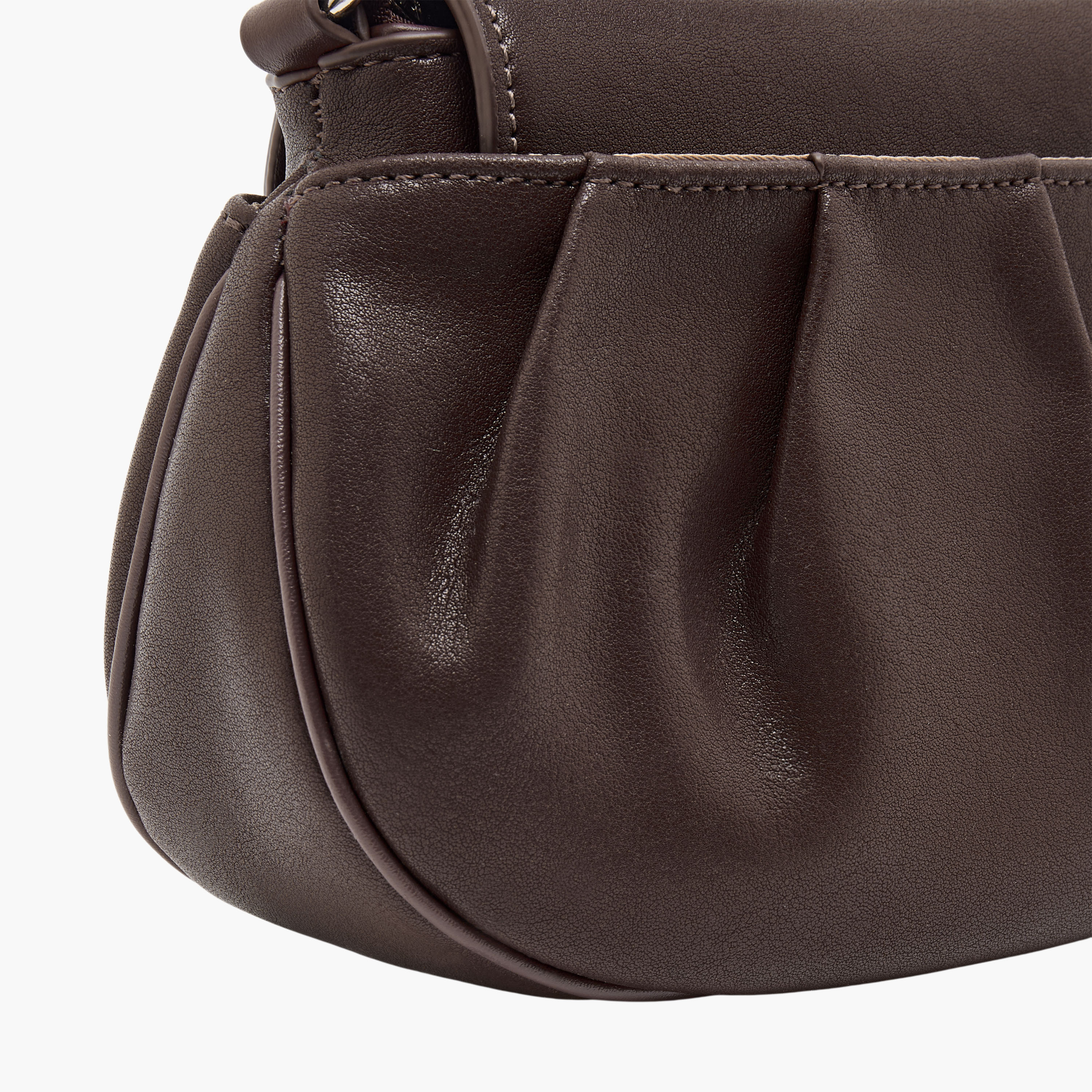 Chrisbella Pleated Shoulder Bag with Adjustable Strap-women-bagsandwallets-handbags-image-7
