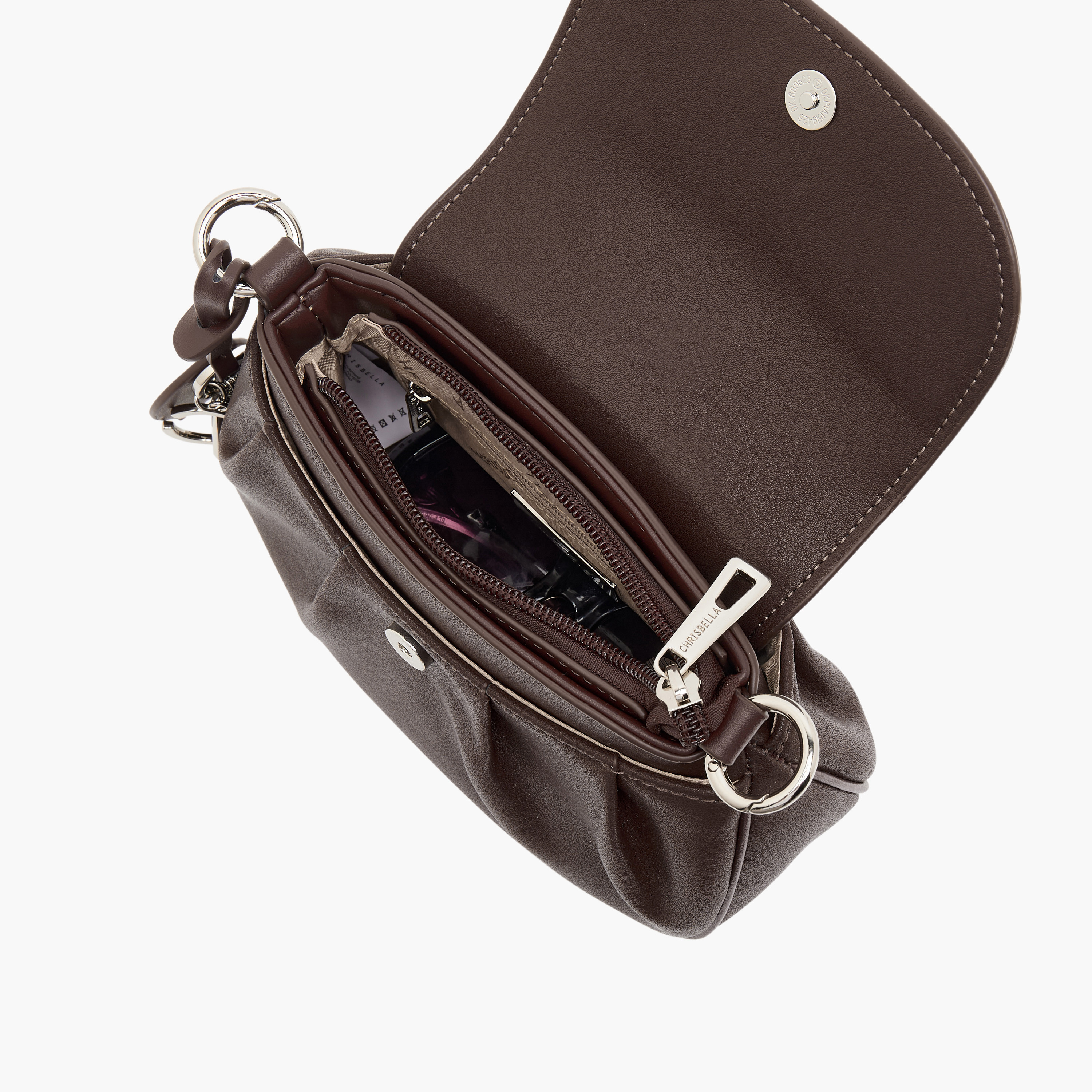 Chrisbella Pleated Shoulder Bag with Adjustable Strap-women-bagsandwallets-handbags-image-9