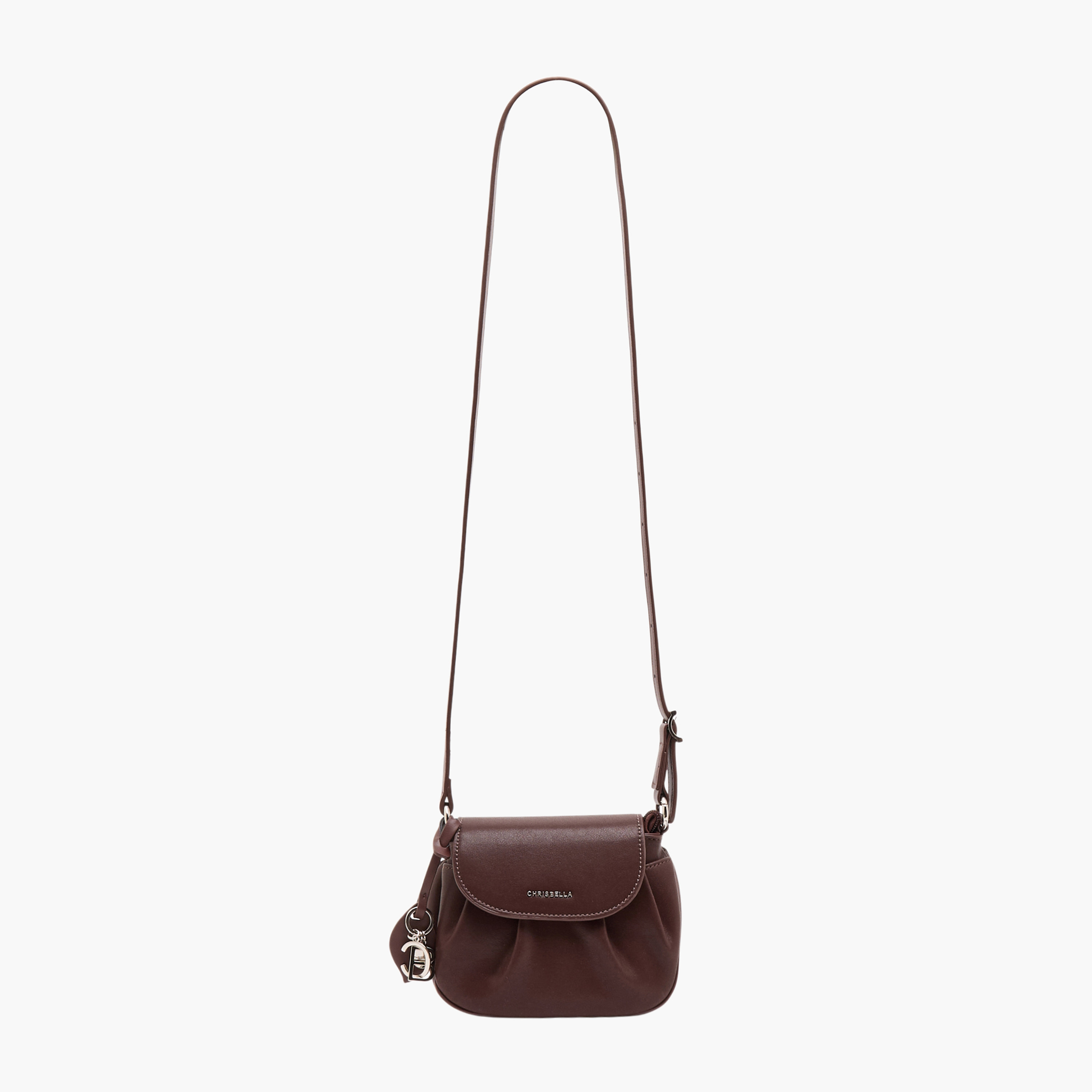 Chrisbella Pleated Shoulder Bag with Adjustable Strap-women-bagsandwallets-handbags-image-3