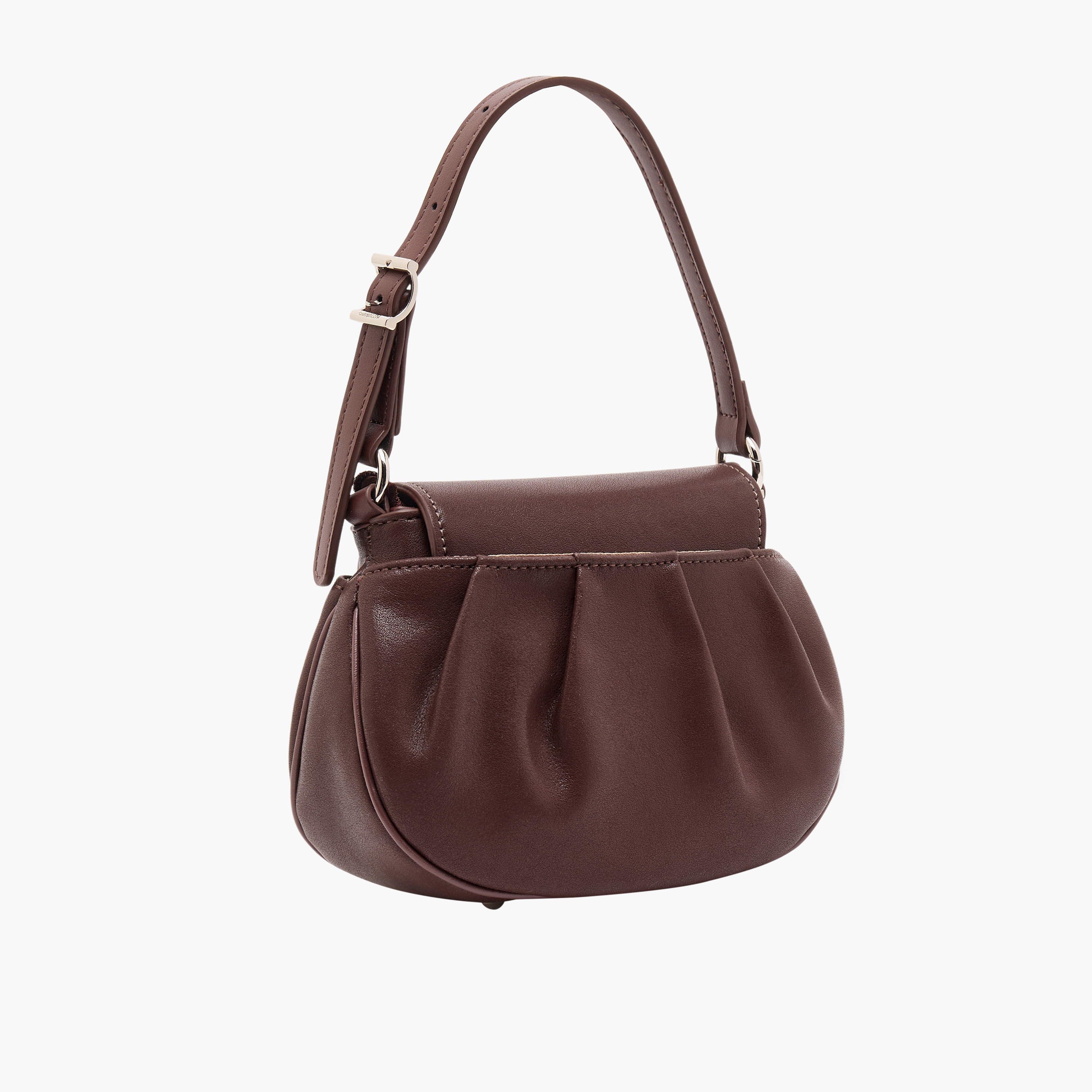 Chrisbella Pleated Shoulder Bag with Adjustable Strap-women-bagsandwallets-handbags-image-4