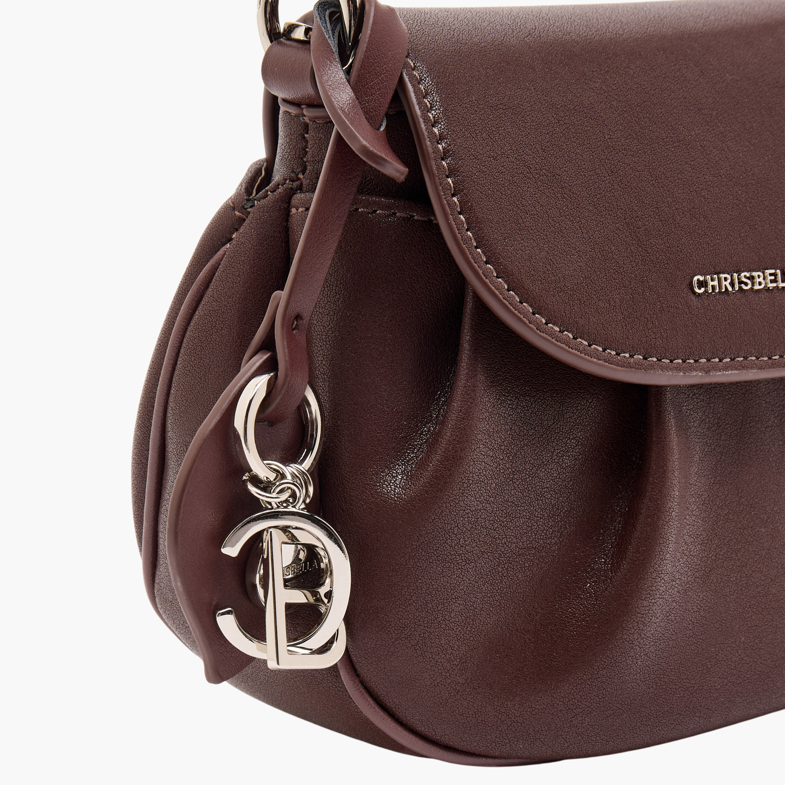 Chrisbella Pleated Shoulder Bag with Adjustable Strap-women-bagsandwallets-handbags-image-6