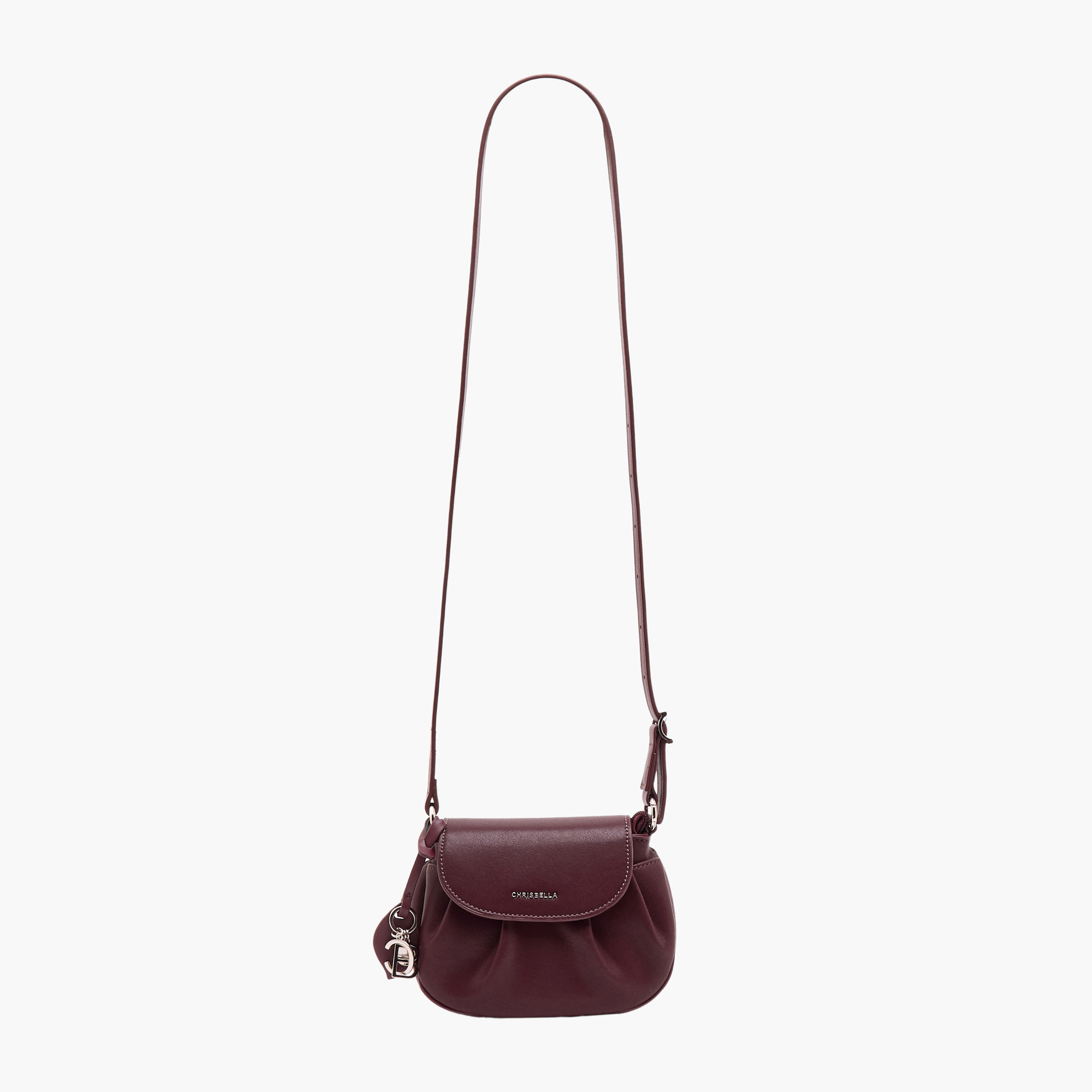 Chrisbella Pleated Shoulder Bag with Adjustable Strap-women-bagsandwallets-handbags-image-3