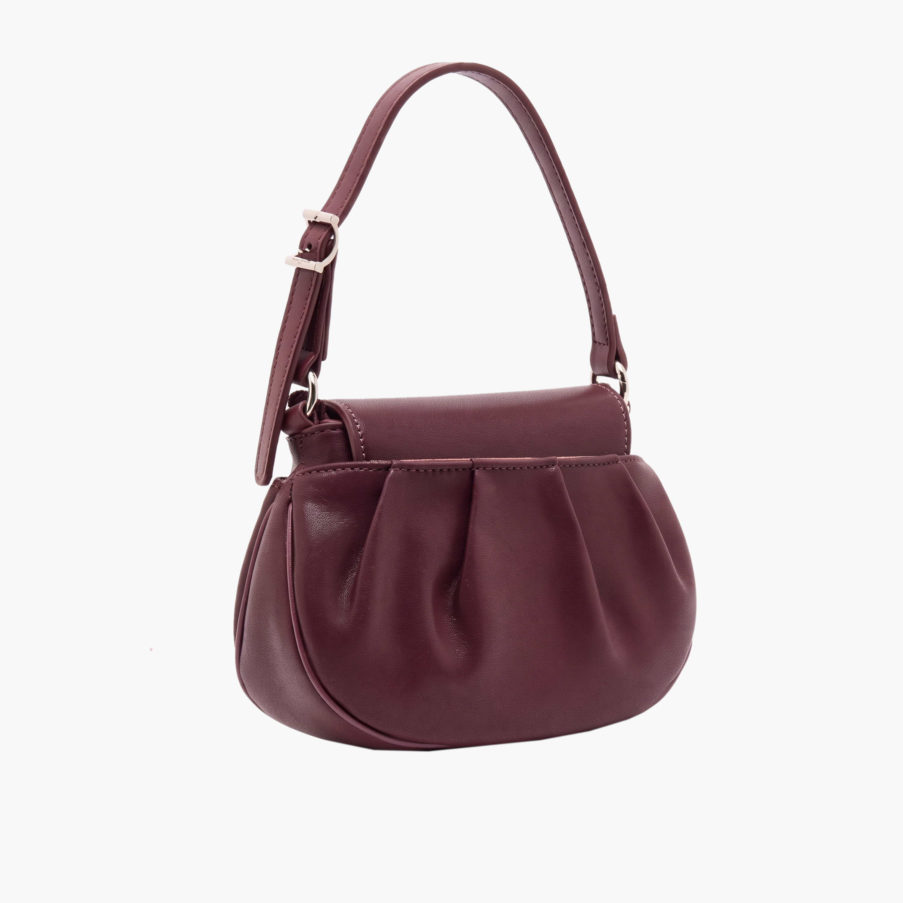 Chrisbella Pleated Shoulder Bag with Adjustable Strap-women-bagsandwallets-handbags-image-4