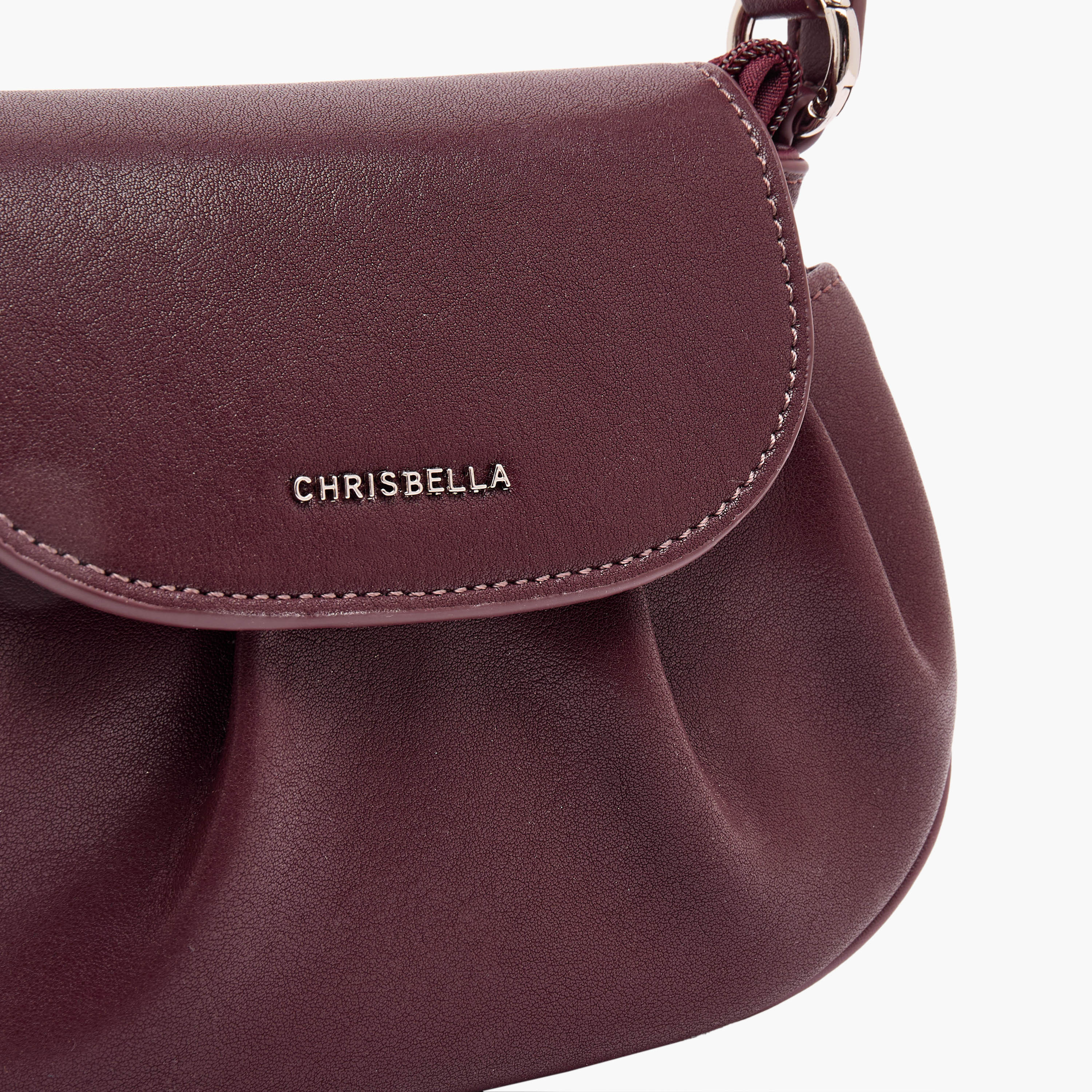 Chrisbella Pleated Shoulder Bag with Adjustable Strap-women-bagsandwallets-handbags-image-5