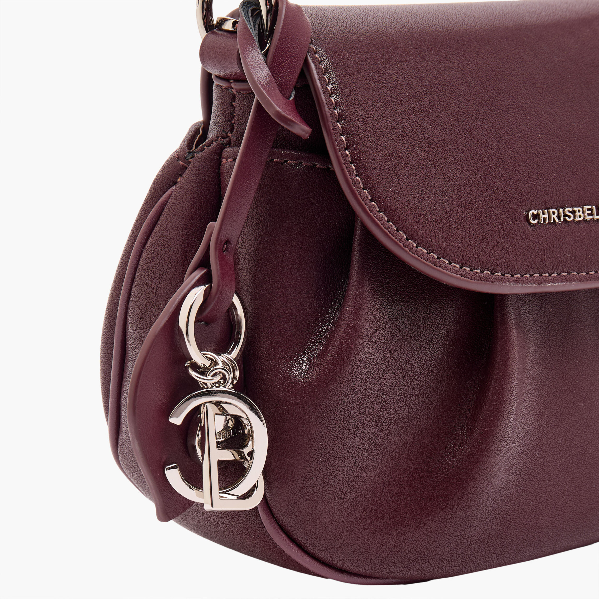 Chrisbella Pleated Shoulder Bag with Adjustable Strap-women-bagsandwallets-handbags-image-6