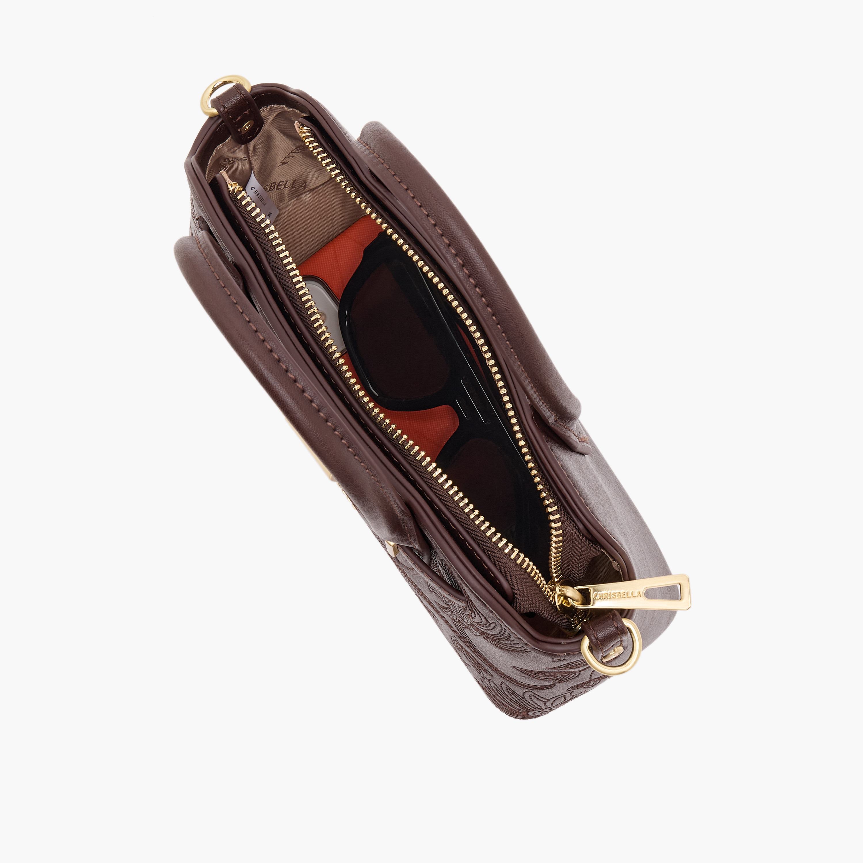 شنطة ساتشيل بارزة الملمس بحزام قابل للفصل من كريسبيلا-women-bagsandwallets-handbags-image-9