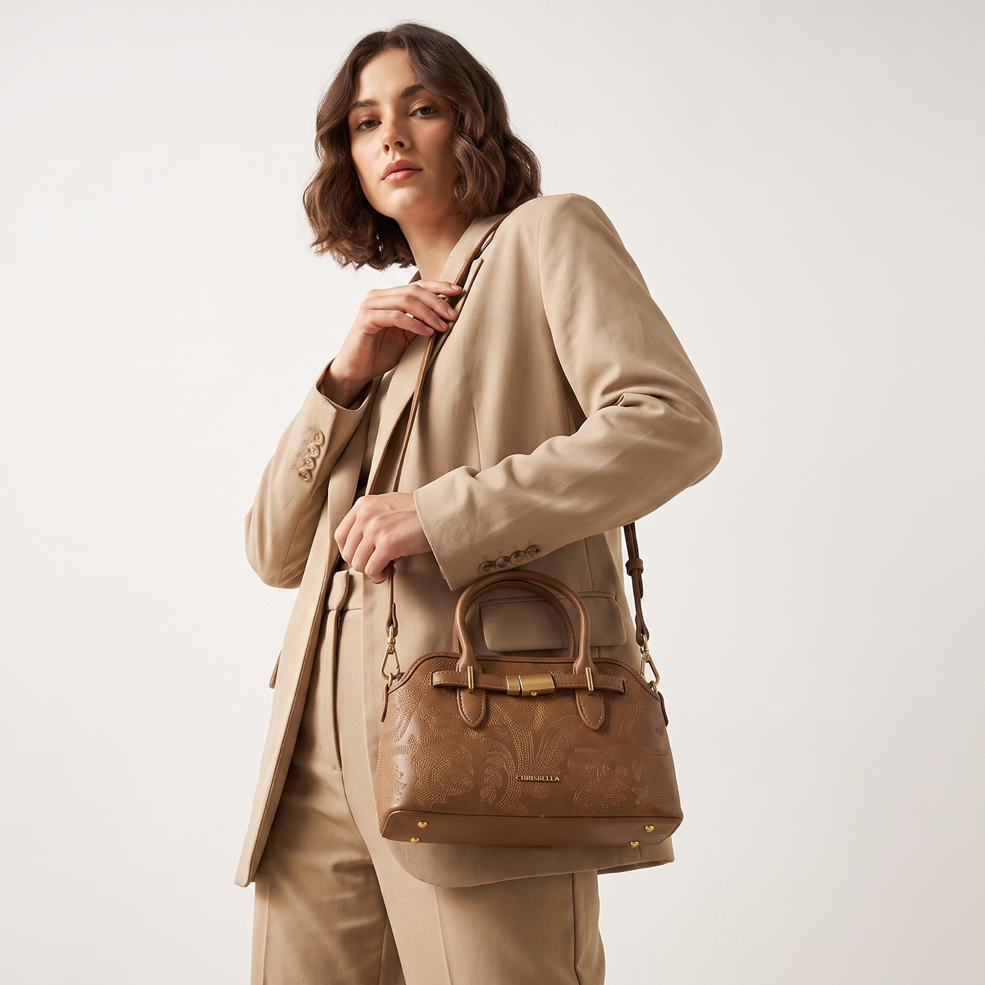 شنطة ساتشيل بارزة الملمس بحزام قابل للفصل من كريسبيلا-women-bagsandwallets-handbags-image-2
