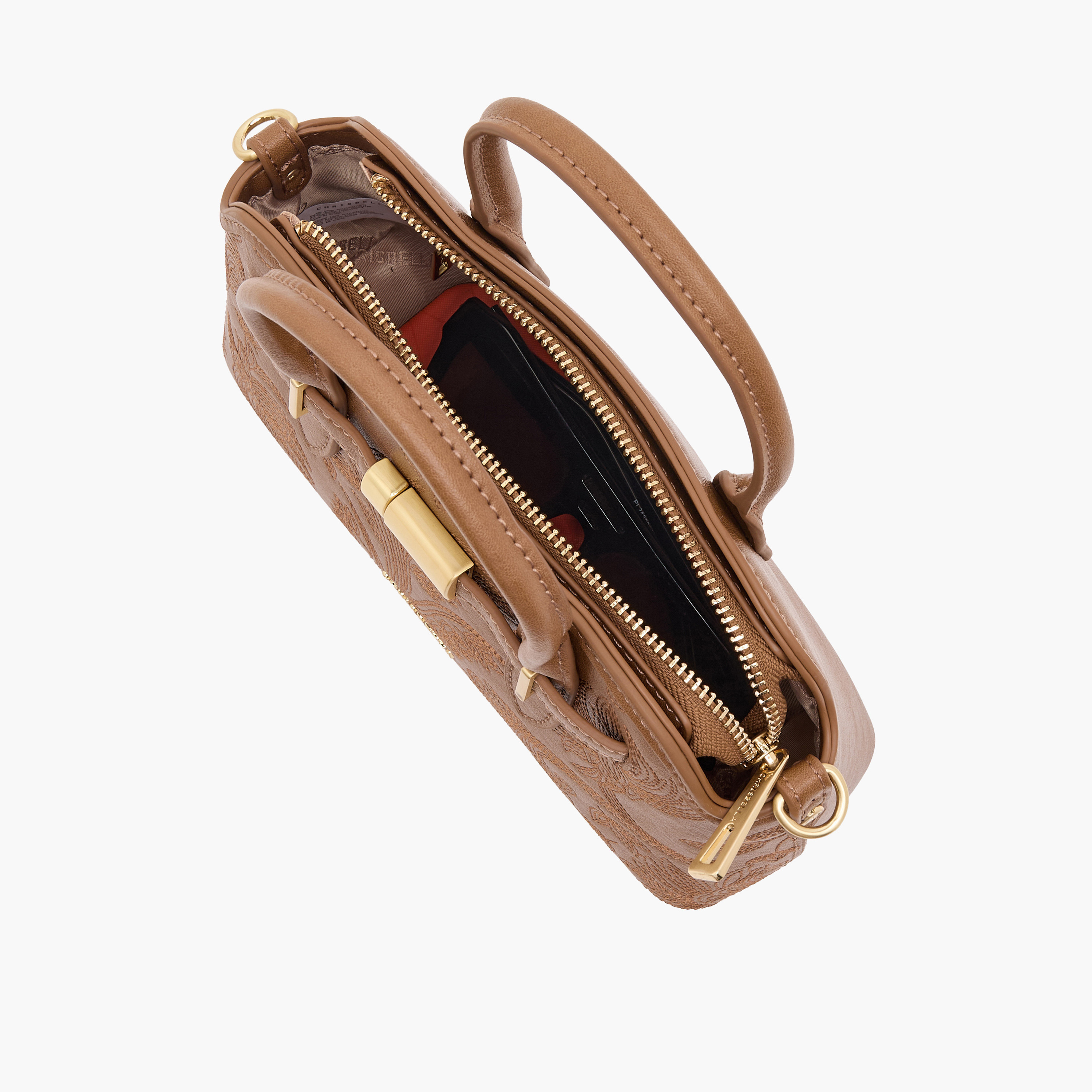 شنطة ساتشيل بارزة الملمس بحزام قابل للفصل من كريسبيلا-women-bagsandwallets-handbags-image-9