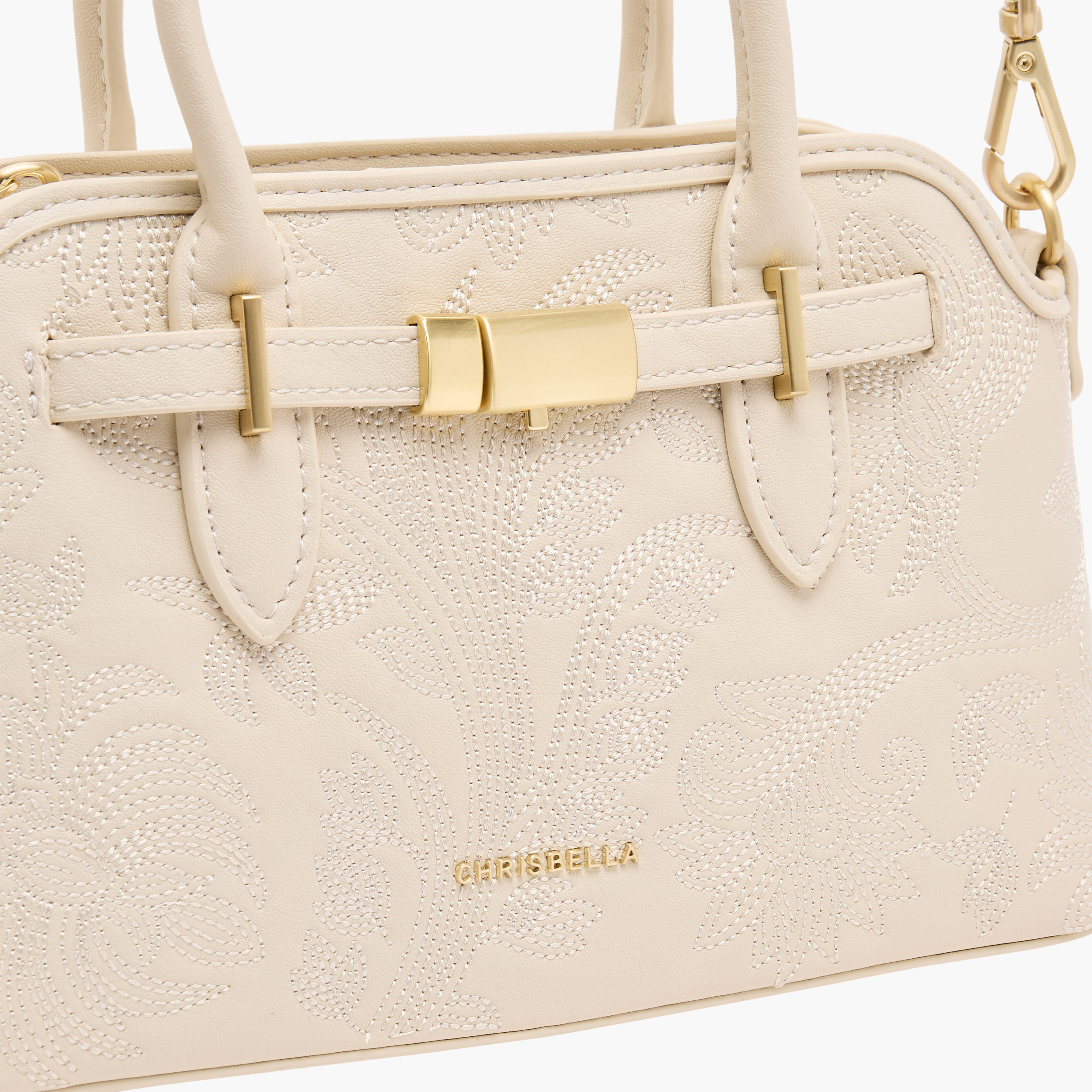 Chrisbella Textured Satchel Bag with Detachable Strap-women-bagsandwallets-handbags-image-5