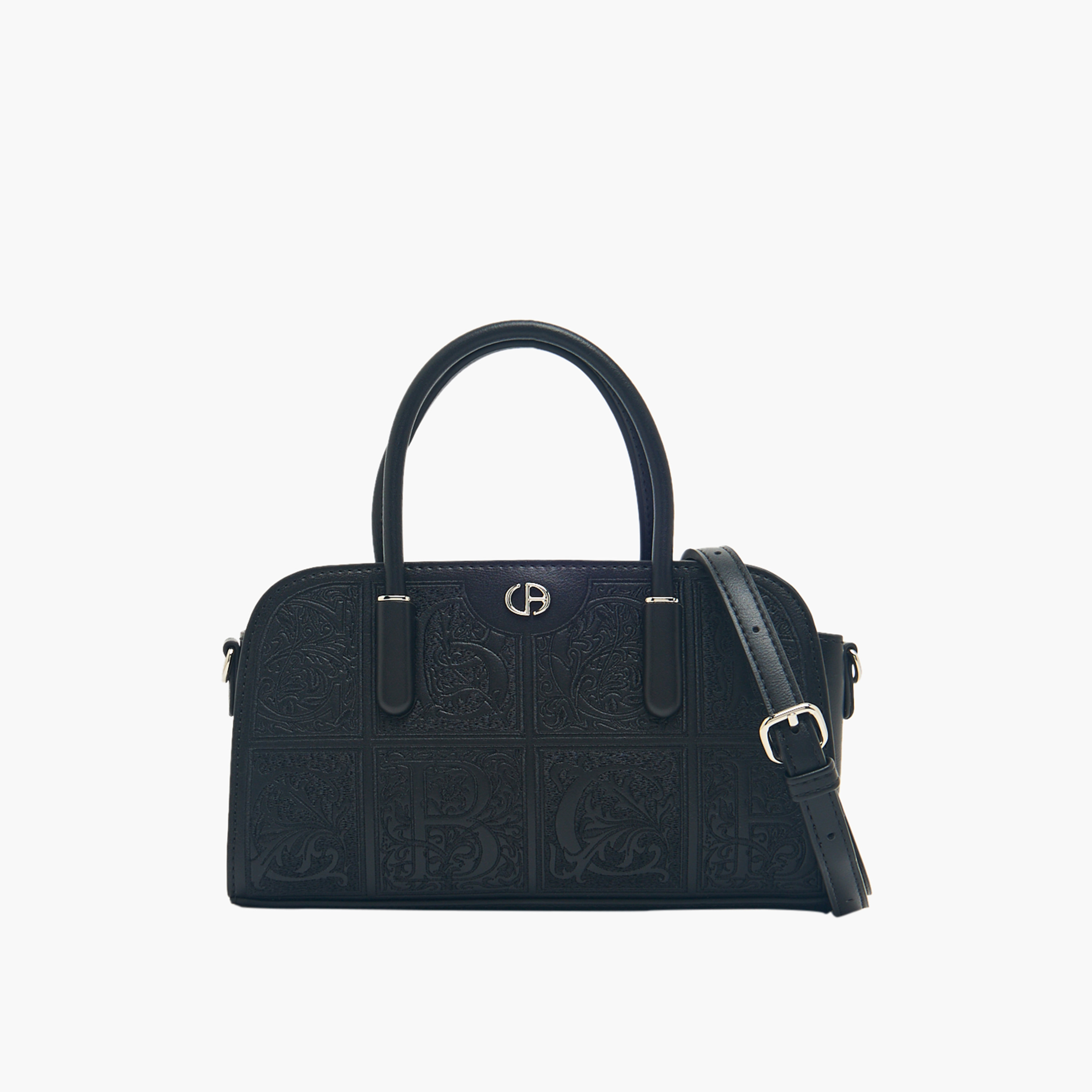 Chrisbella Embossed Tote Bag with Detachable Strap-women-bagsandwallets-handbags-image-1