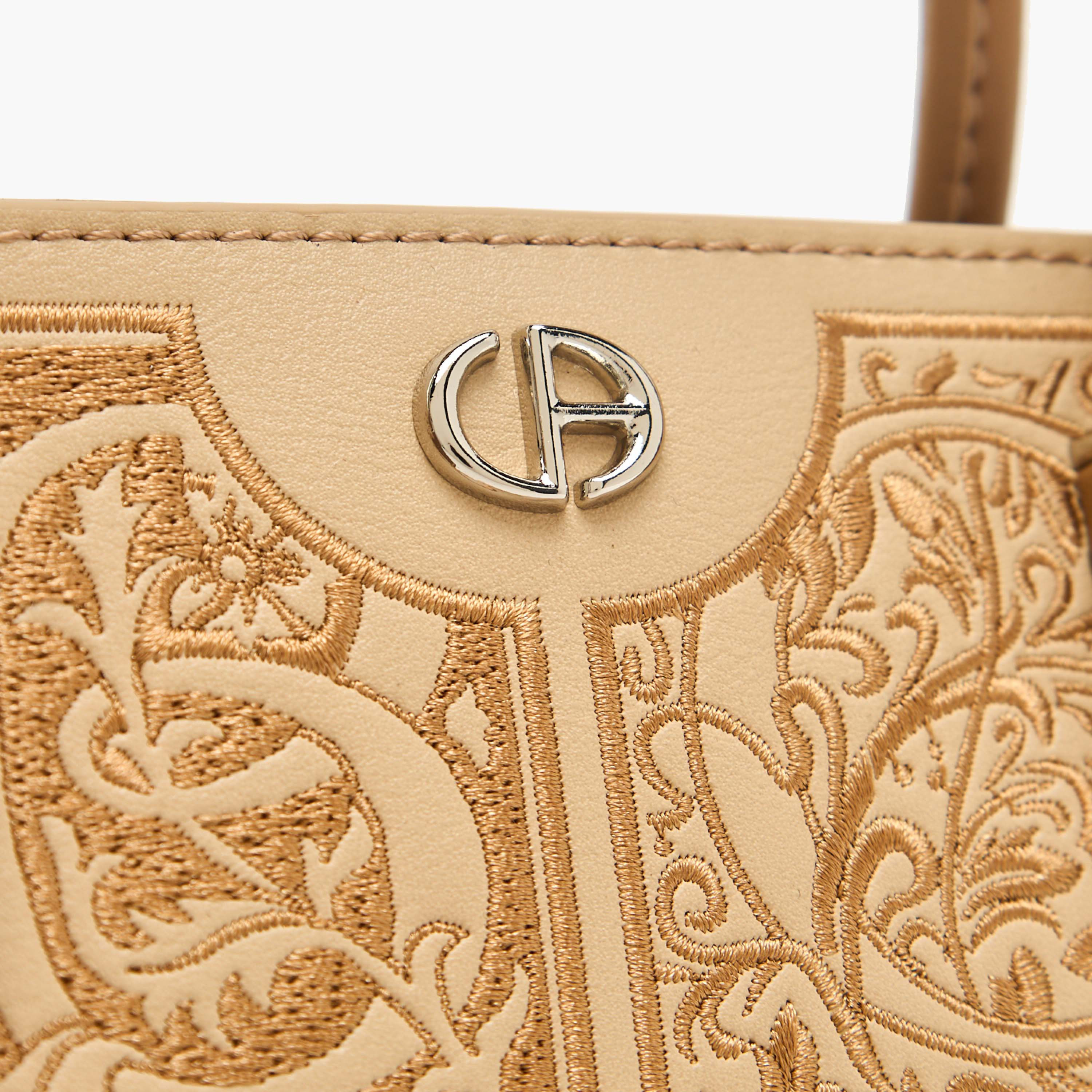 Chrisbella Embossed Tote Bag with Detachable Strap-women-bagsandwallets-handbags-image-5