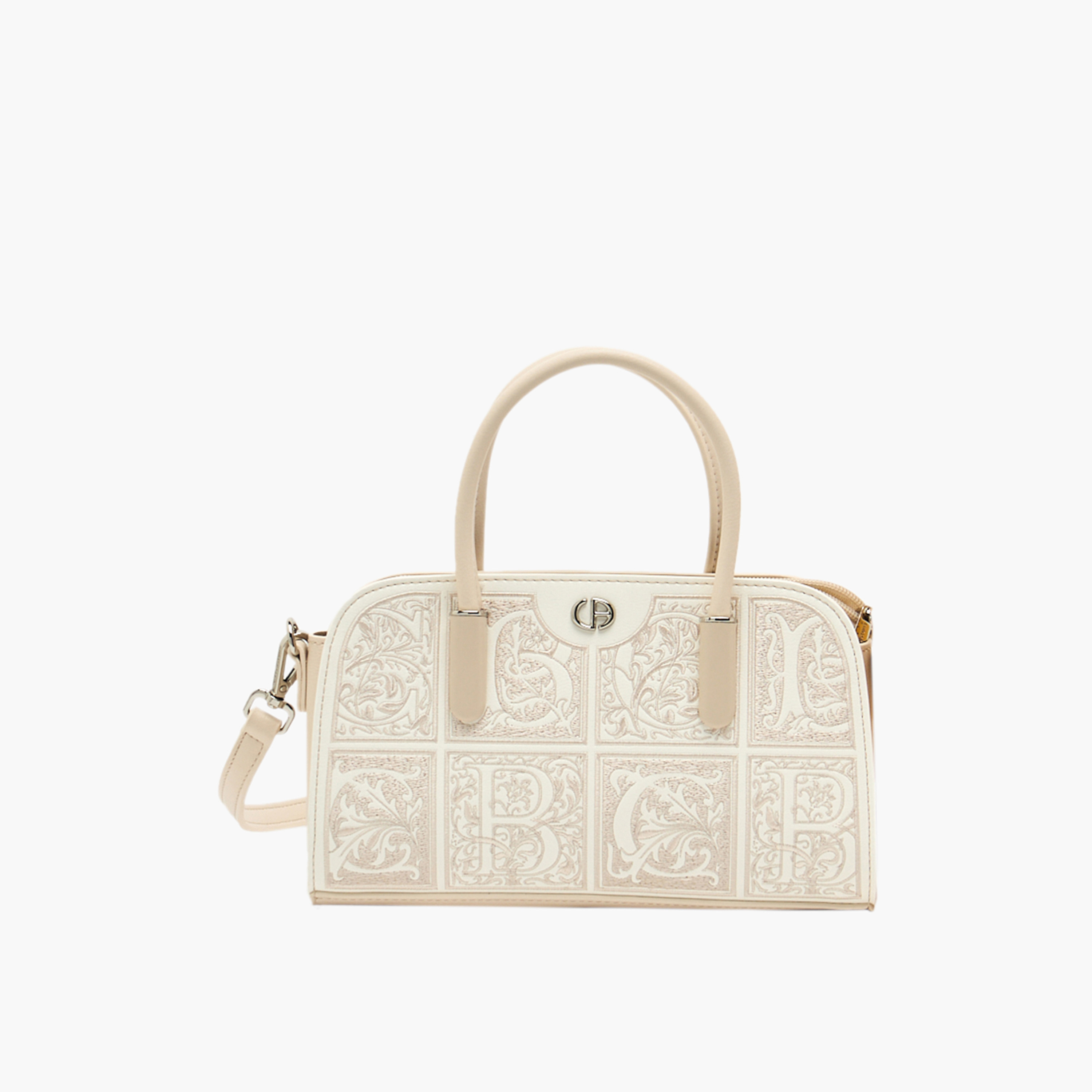 شنطة توتي منقوشة بحزام قابل للفصل من كريسبيلا-women-bagsandwallets-handbags-image-11