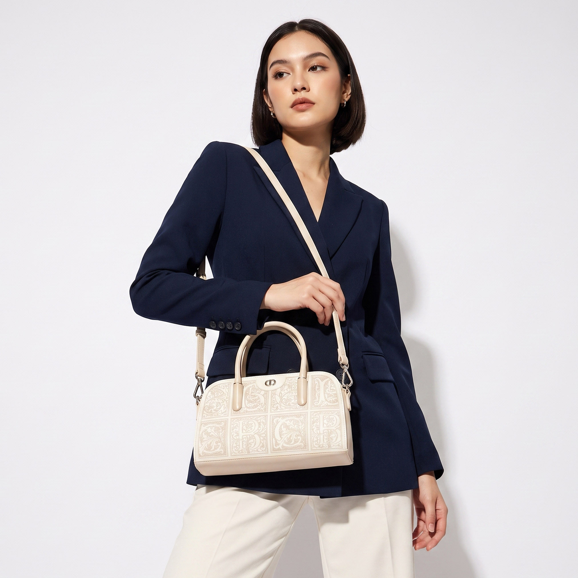 شنطة توتي منقوشة بحزام قابل للفصل من كريسبيلا-women-bagsandwallets-handbags-image-2