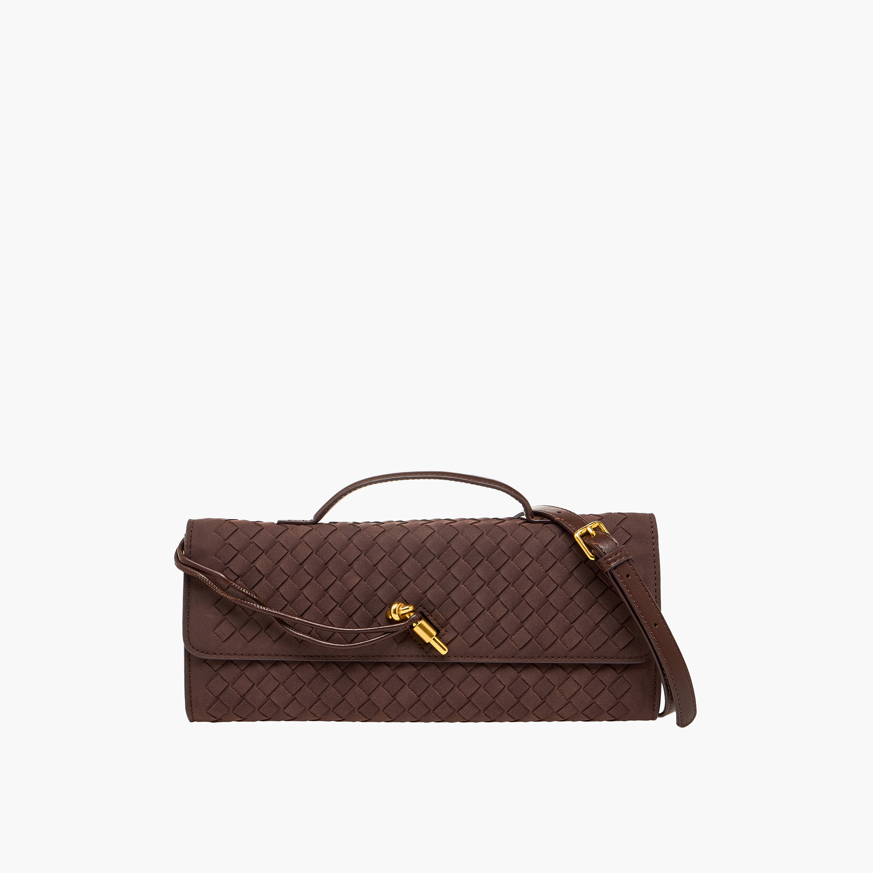 شنطة كلاتش منسوجة بحزام كتف قابل للفصل من كريسبيلا-women-bagsandwallets-handbags-image-1
