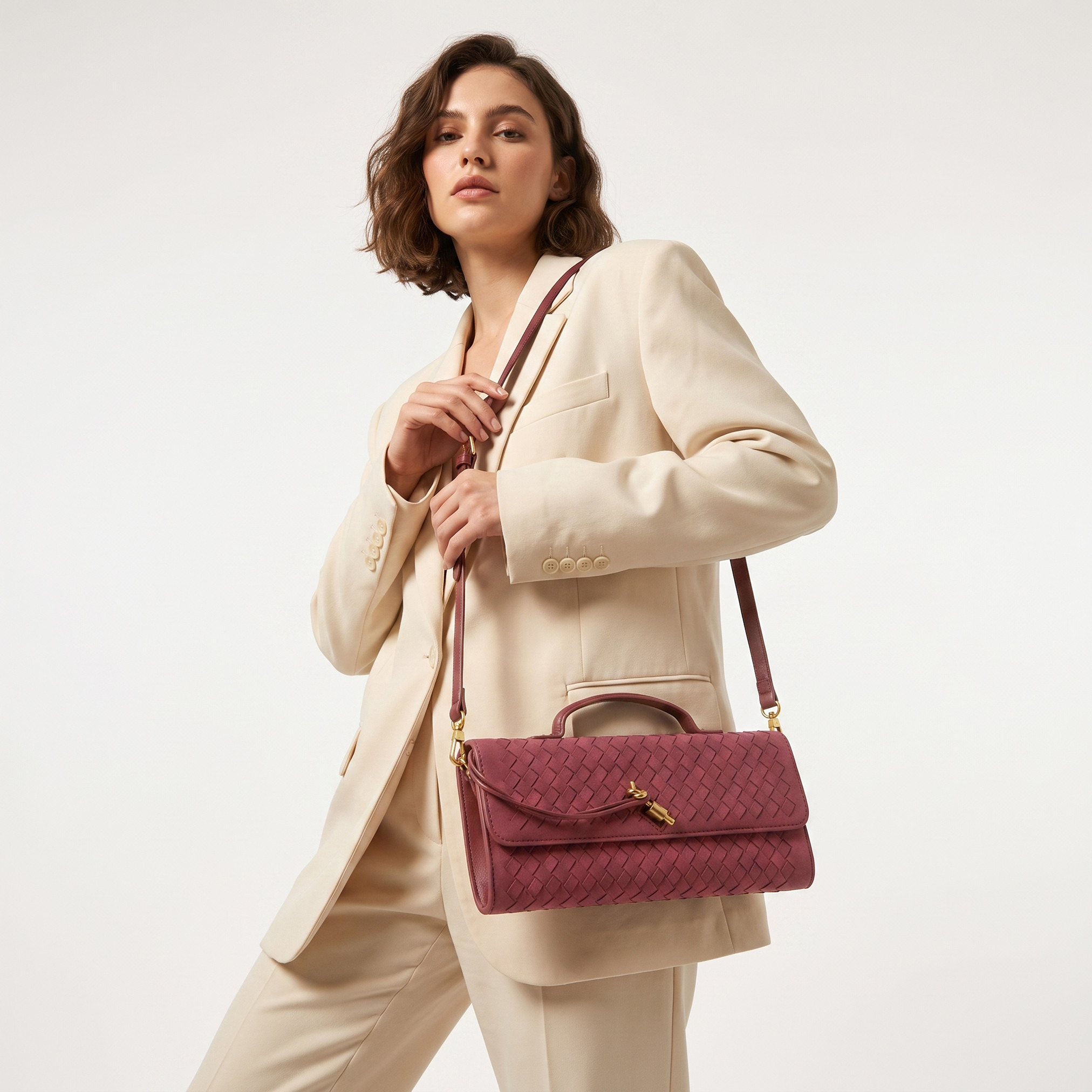 شنطة كلاتش منسوجة بحزام كتف قابل للفصل من كريسبيلا-women-bagsandwallets-handbags-image-2