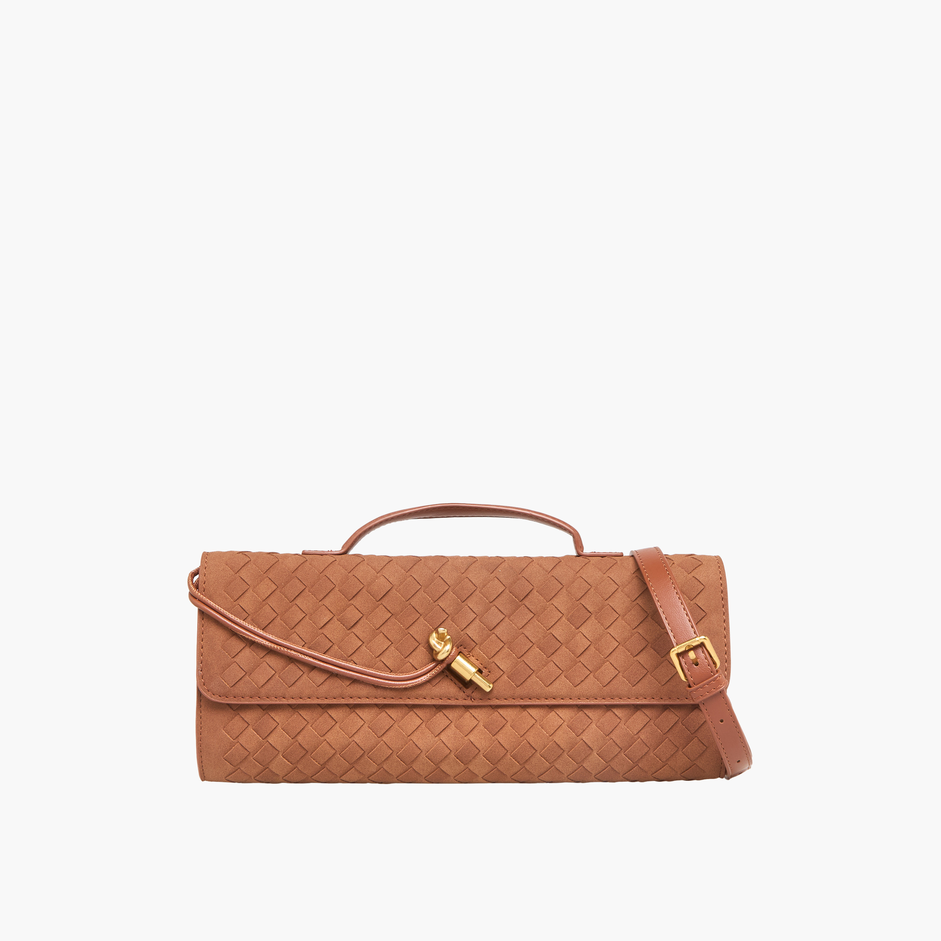 شنطة كلاتش منسوجة بحزام كتف قابل للفصل من كريسبيلا-women-bagsandwallets-handbags-image-1