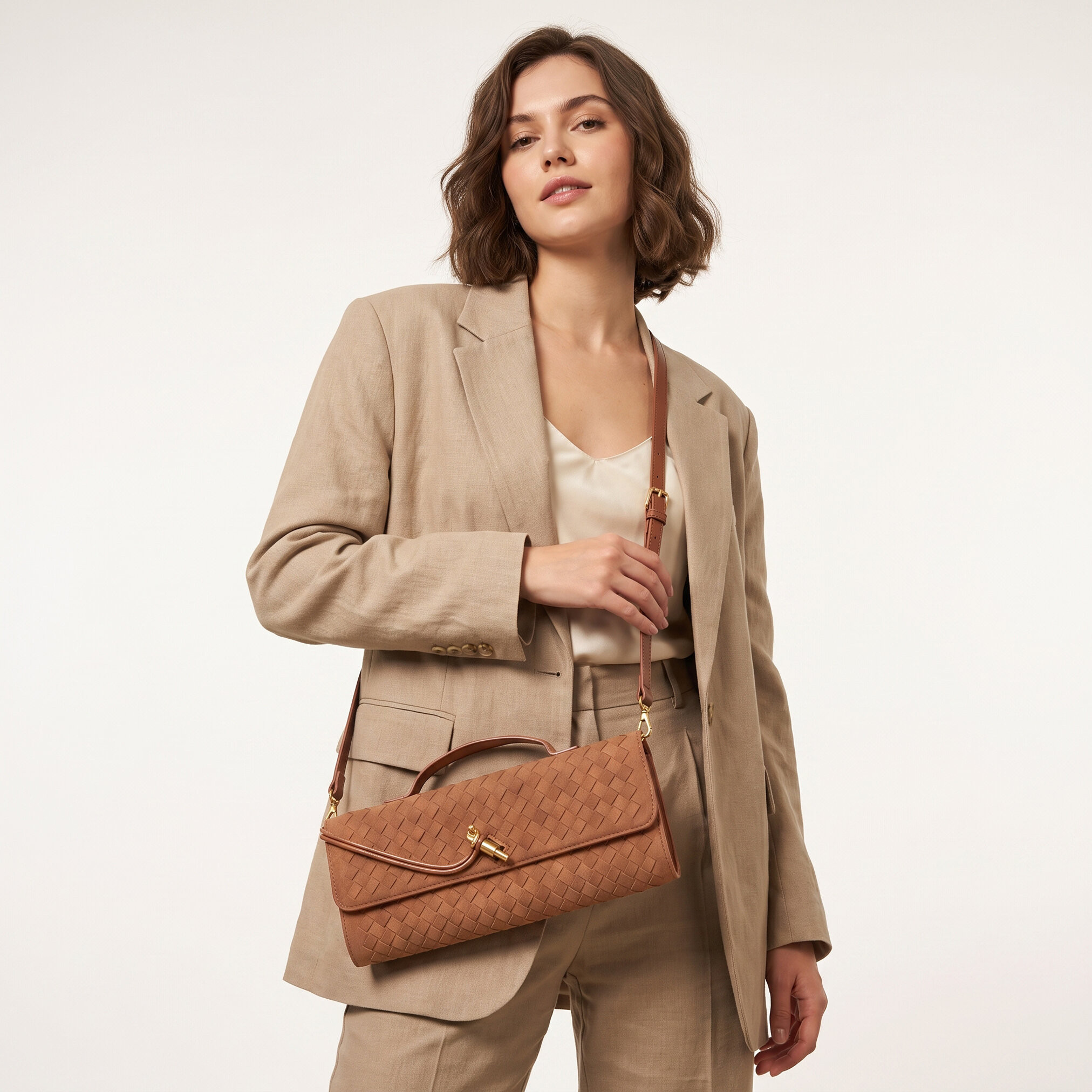 شنطة كلاتش منسوجة بحزام كتف قابل للفصل من كريسبيلا-women-bagsandwallets-handbags-image-2