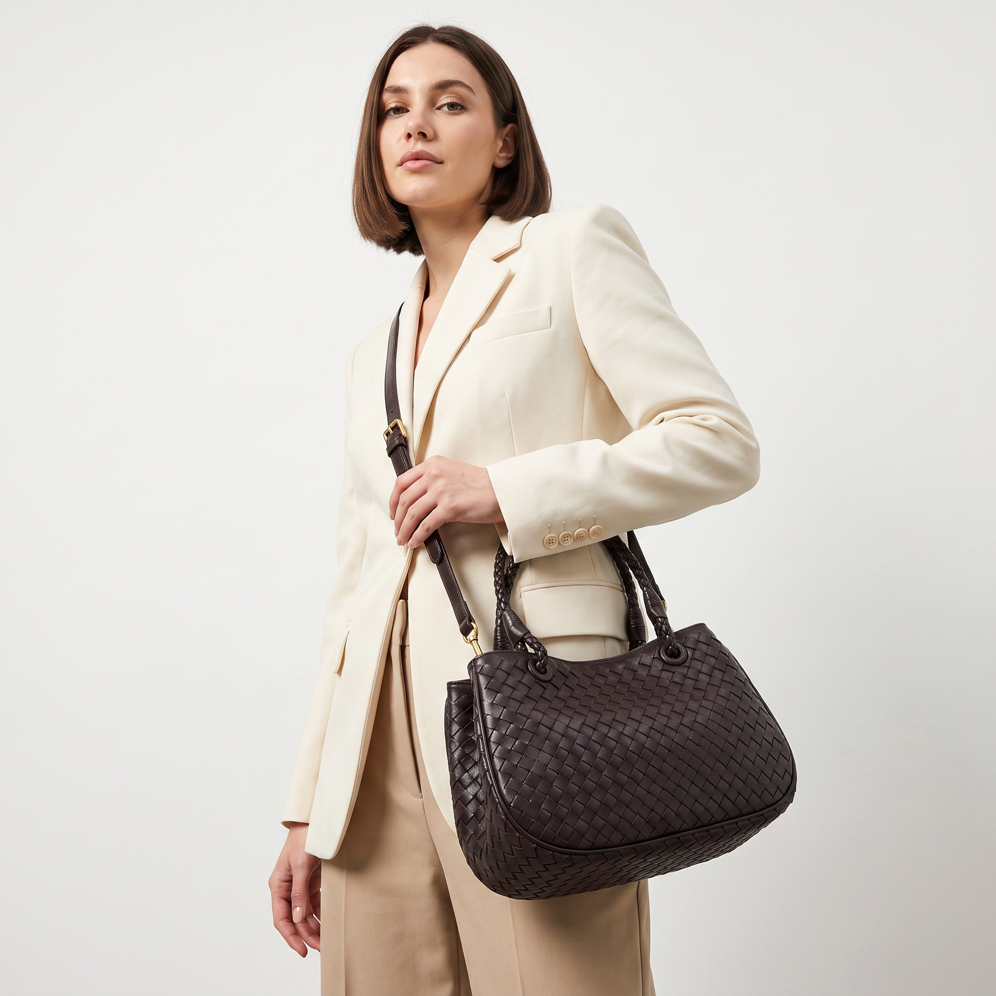 شنطة توت منسوجة بحزام قابل للفصل من كريسبيلا-women-bagsandwallets-handbags-image-2