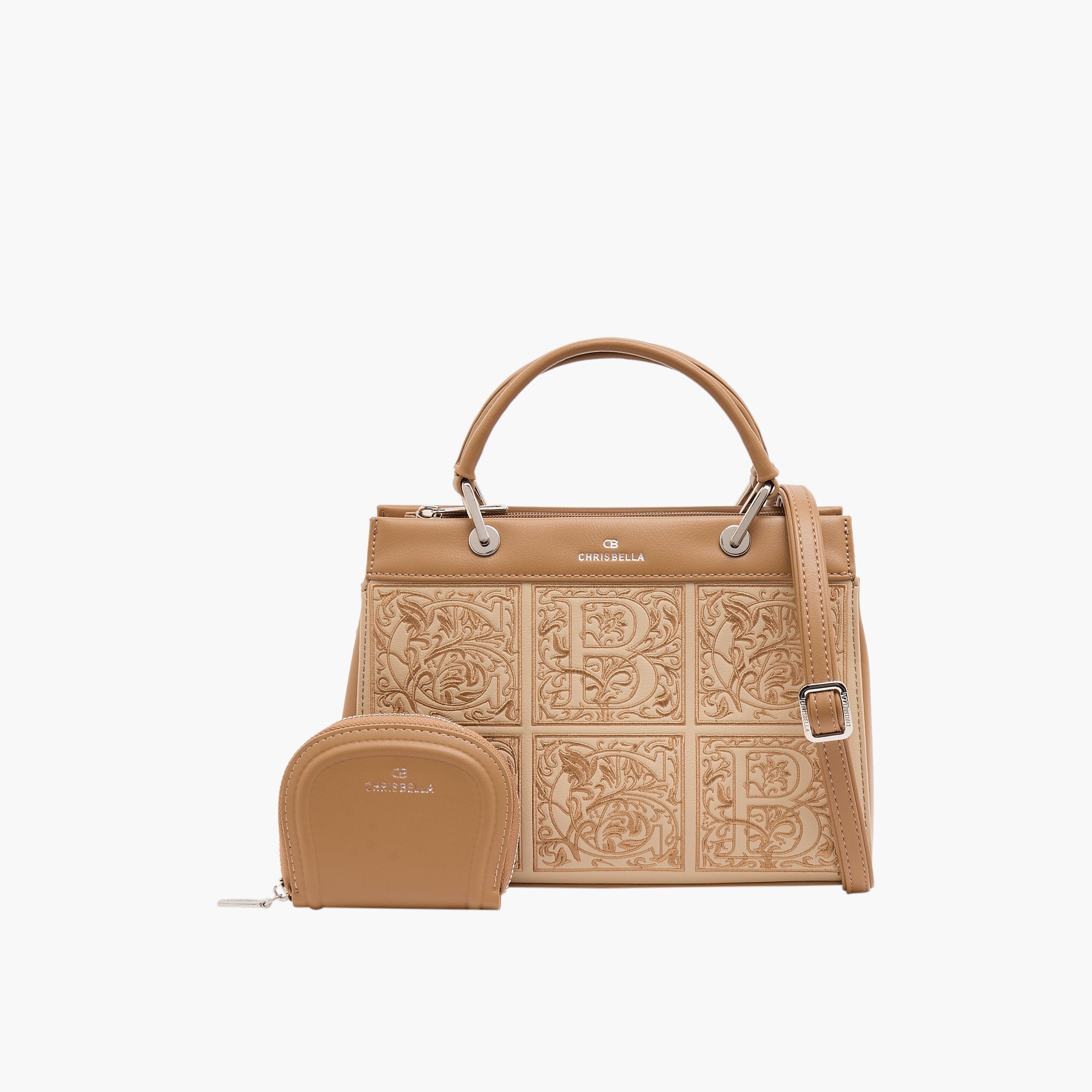 شنطة توت مطرزة مع شنطة صغيرة من كريسبيلا-women-bagsandwallets-handbags-image-1