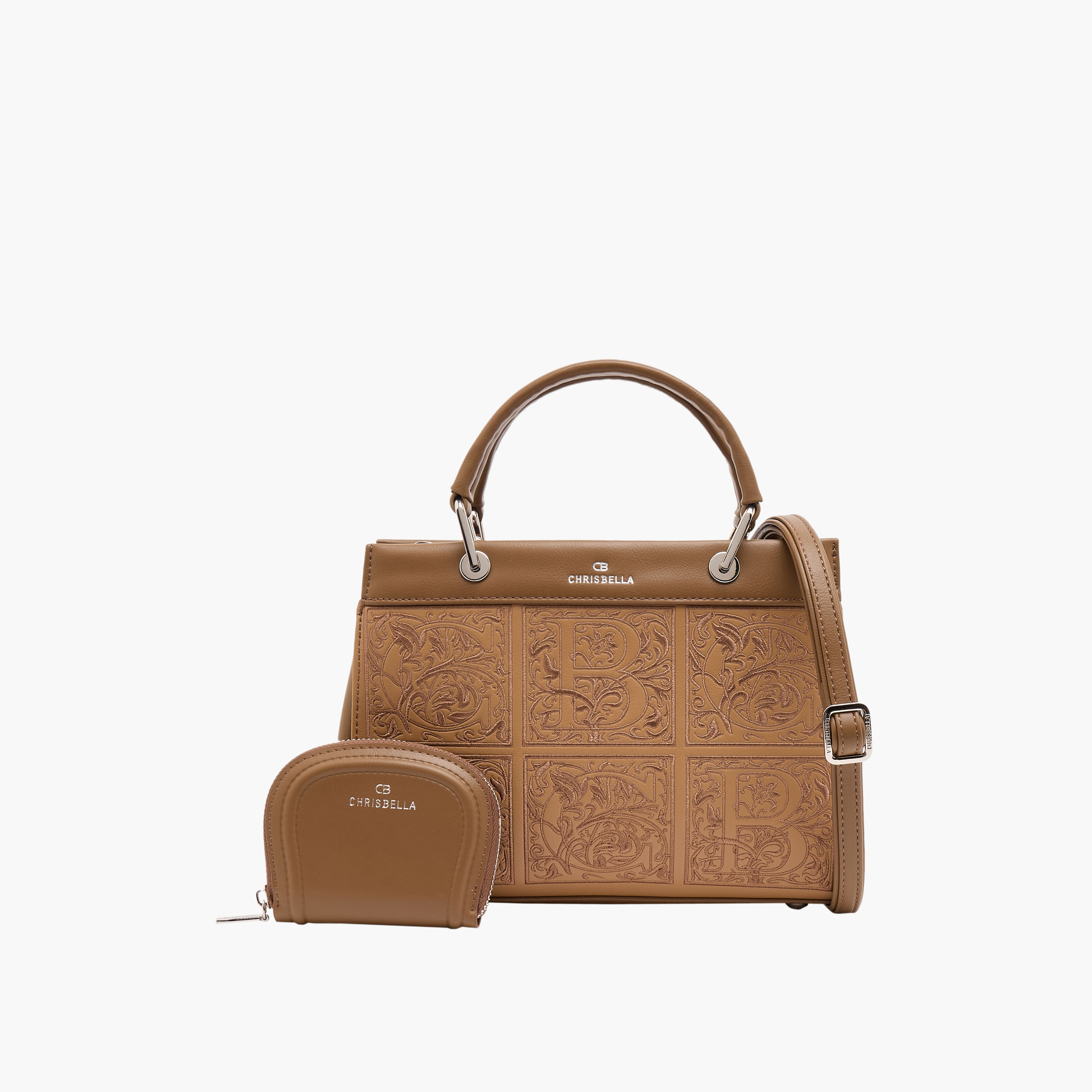 شنطة توت مطرزة مع شنطة صغيرة من كريسبيلا-women-bagsandwallets-handbags-image-1
