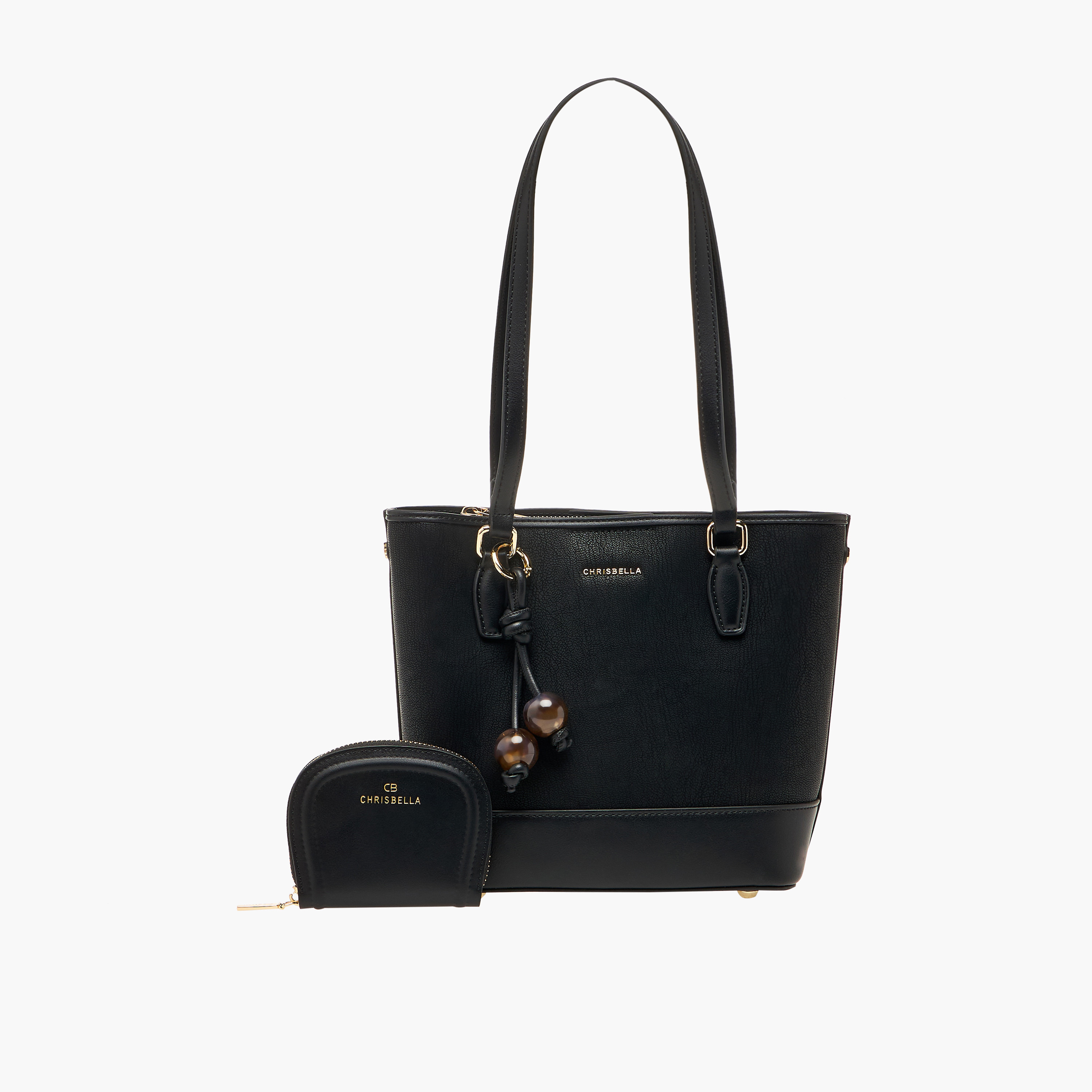 شنطة توت بملمس بارز مع محفظة صغيرة من كريسبيلا-women-bagsandwallets-handbags-image-1