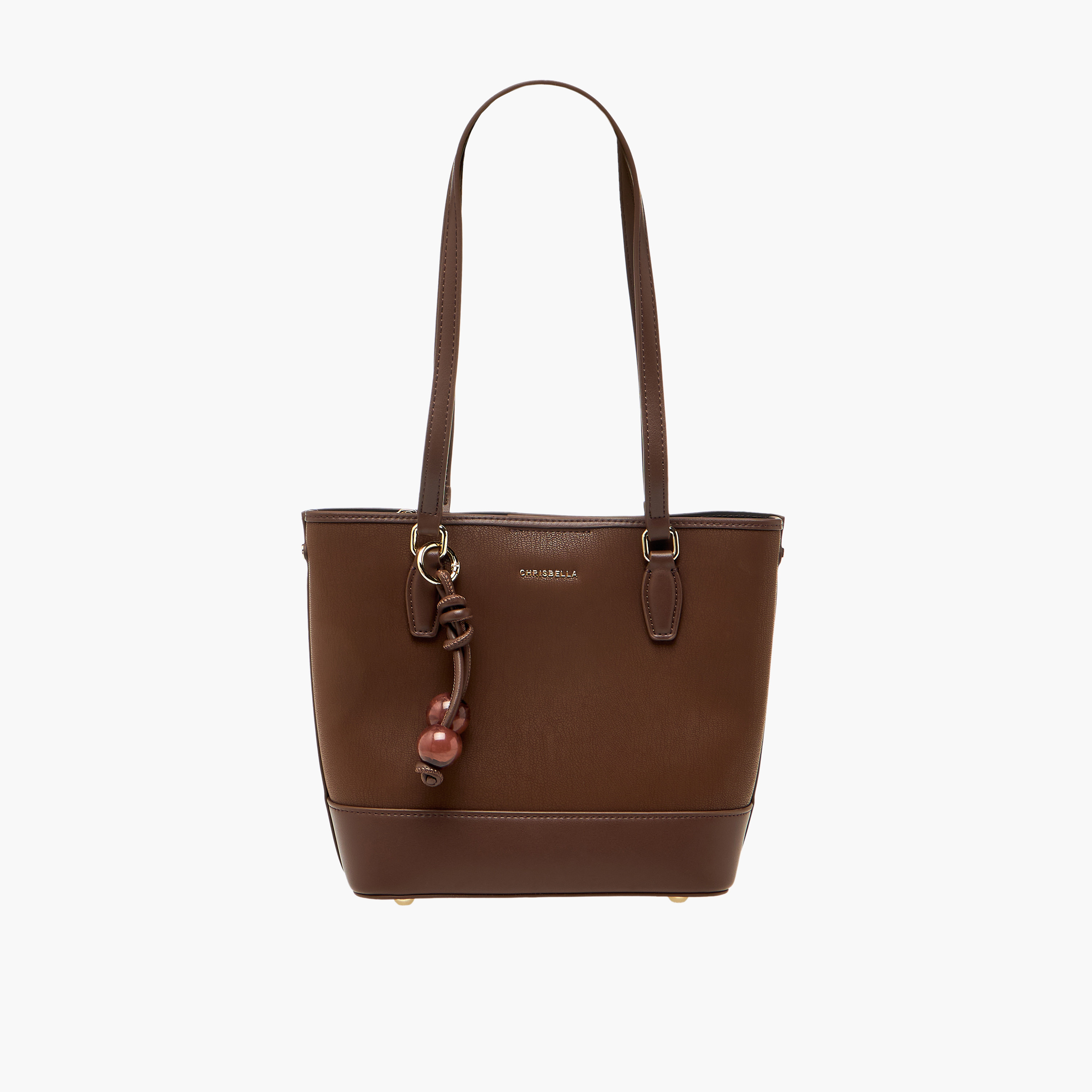 Chrisbella Textured Tote Bag with Pouch-women-bagsandwallets-handbags-image-3