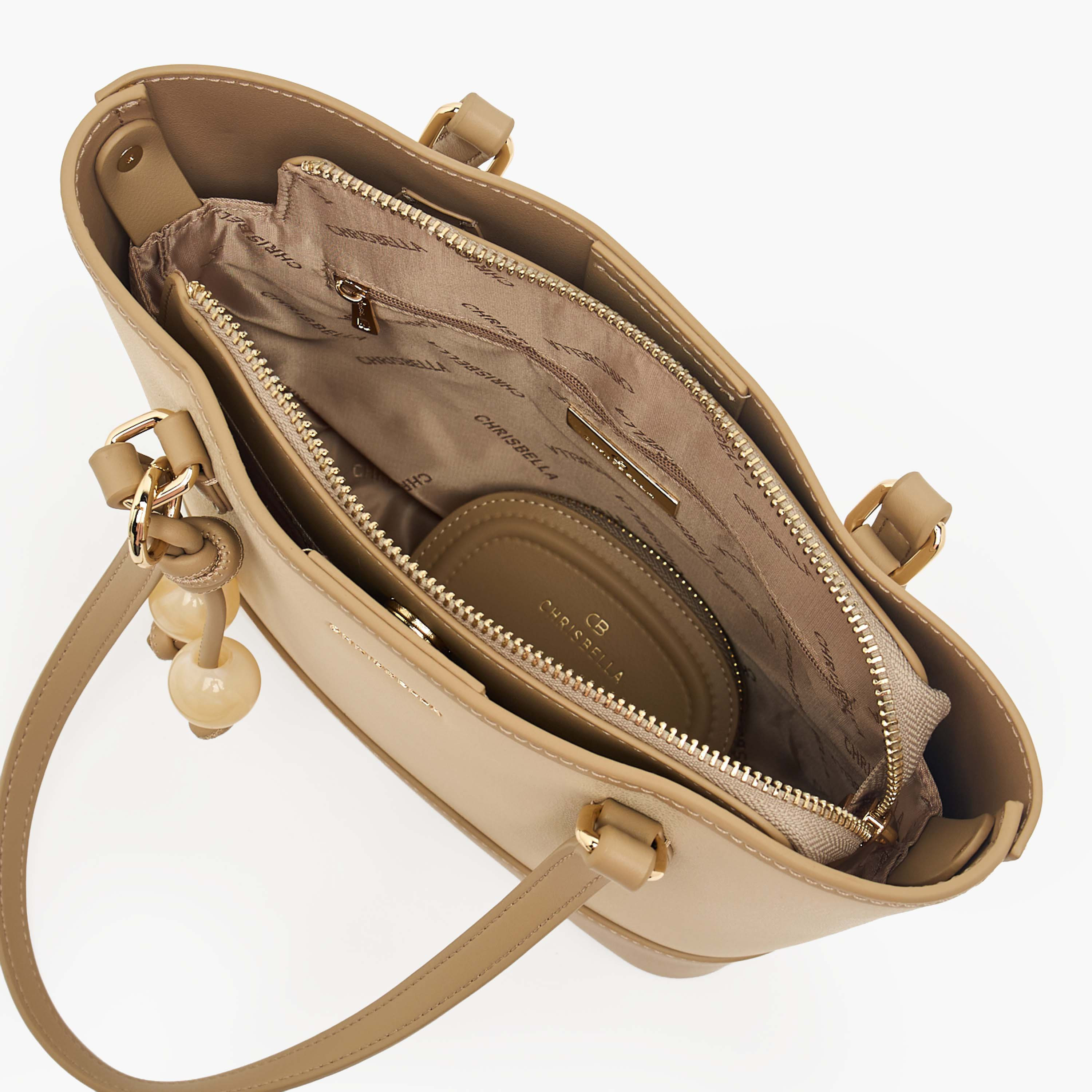 شنطة توت بملمس بارز مع محفظة صغيرة من كريسبيلا-women-bagsandwallets-handbags-image-39