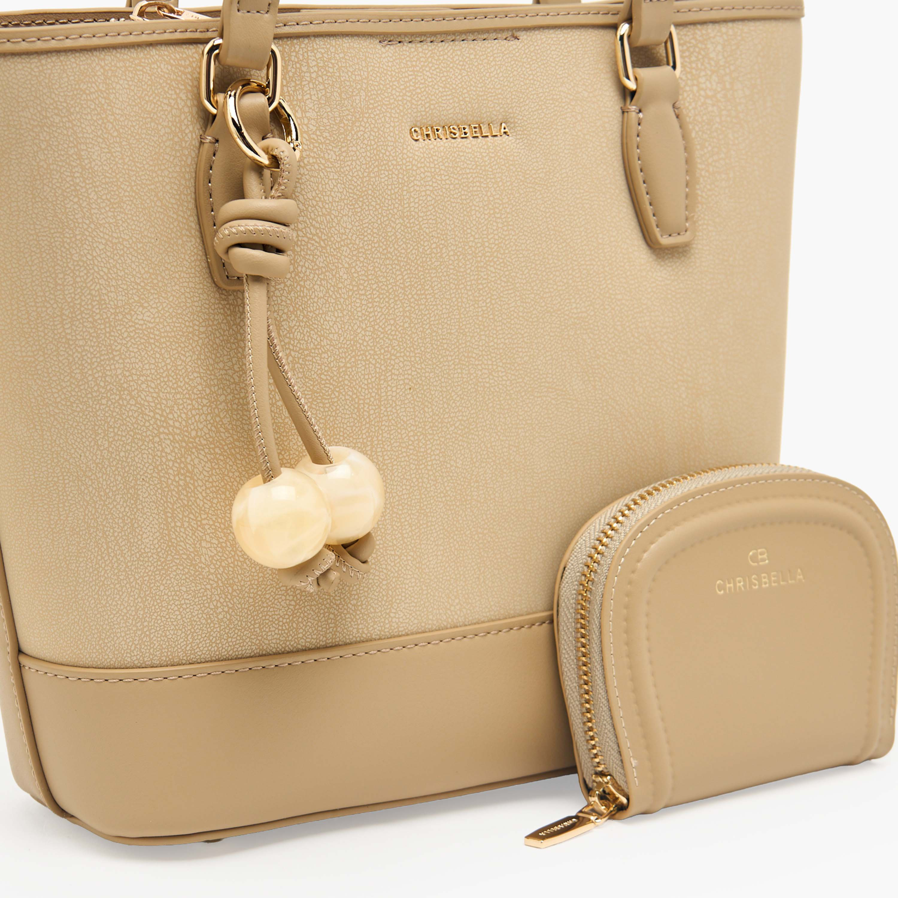 شنطة توت بملمس بارز مع محفظة صغيرة من كريسبيلا-women-bagsandwallets-handbags-image-35