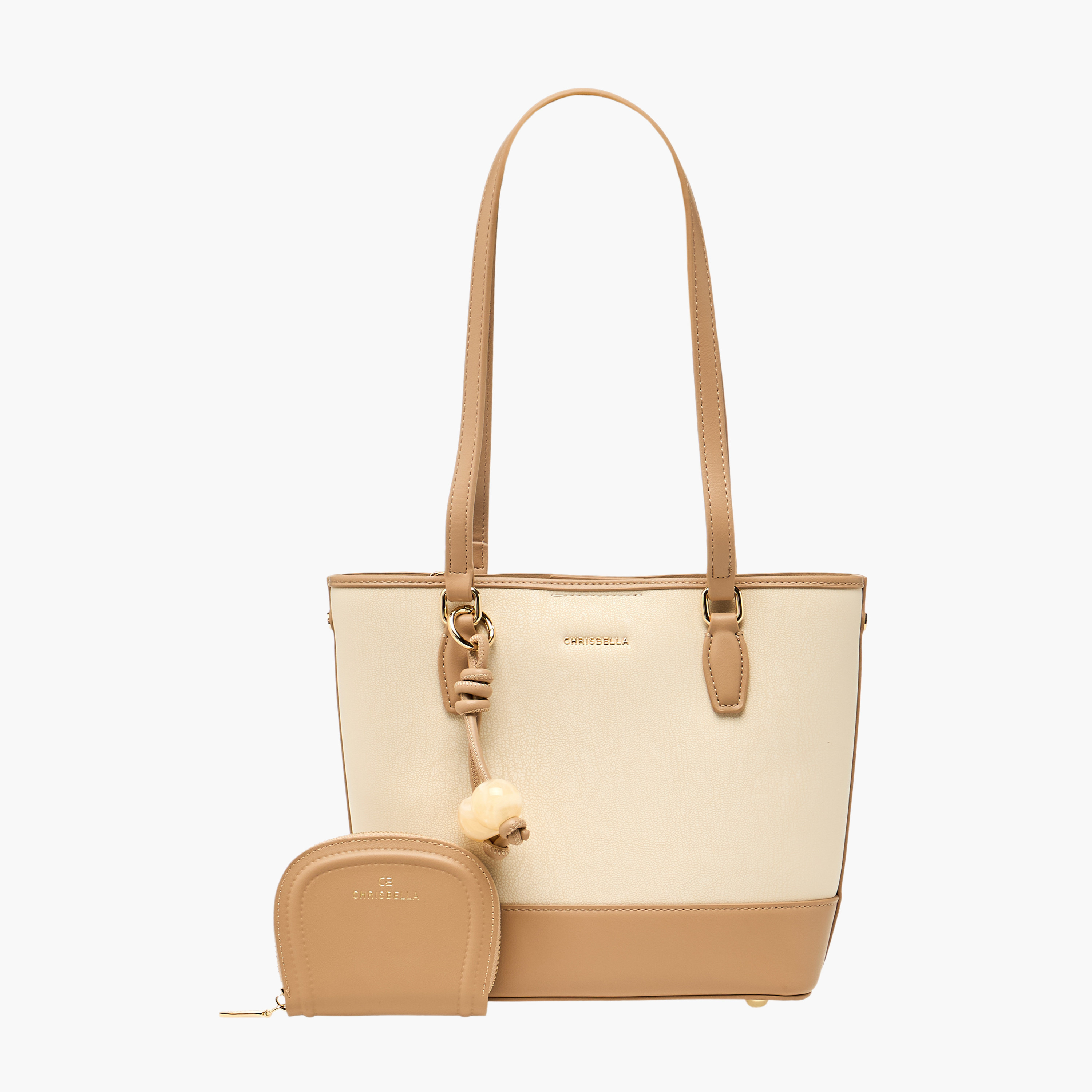 شنطة توت بملمس بارز مع محفظة صغيرة من كريسبيلا-women-bagsandwallets-handbags-image-40