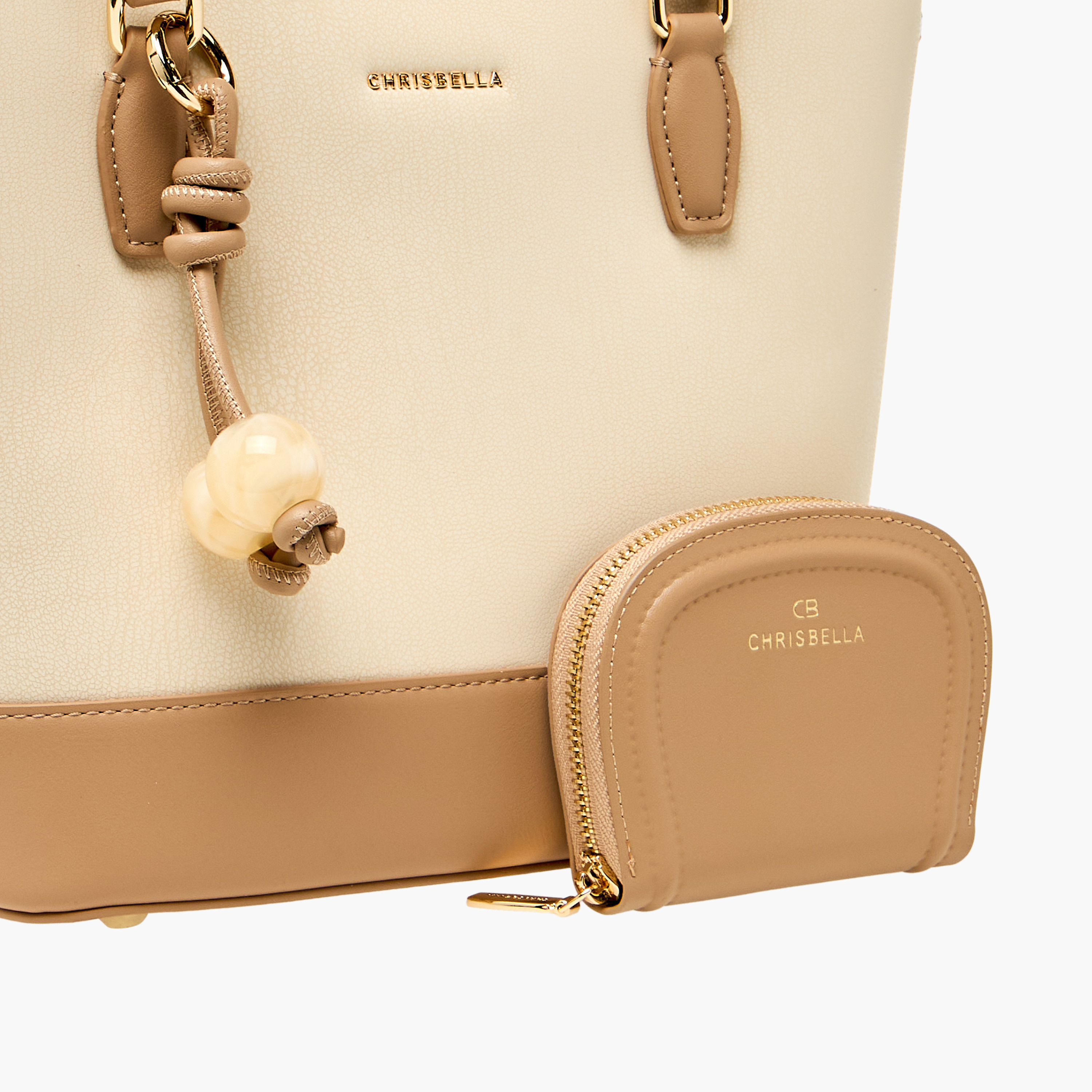 شنطة توت بملمس بارز مع محفظة صغيرة من كريسبيلا-women-bagsandwallets-handbags-image-45