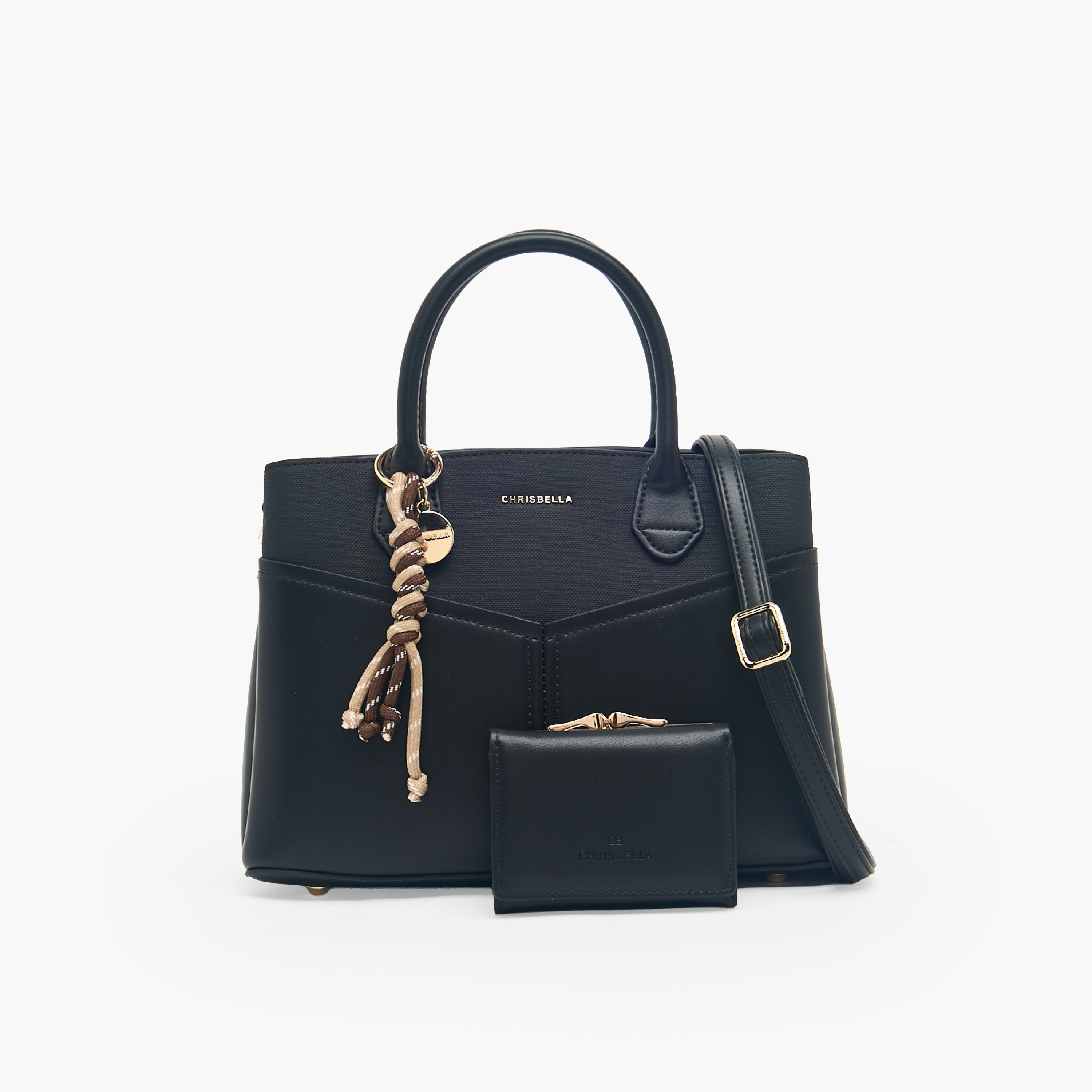 شنطة توتي بارزة الملمس مع محفظة من كريسبيلا-women-bagsandwallets-handbags-image-1