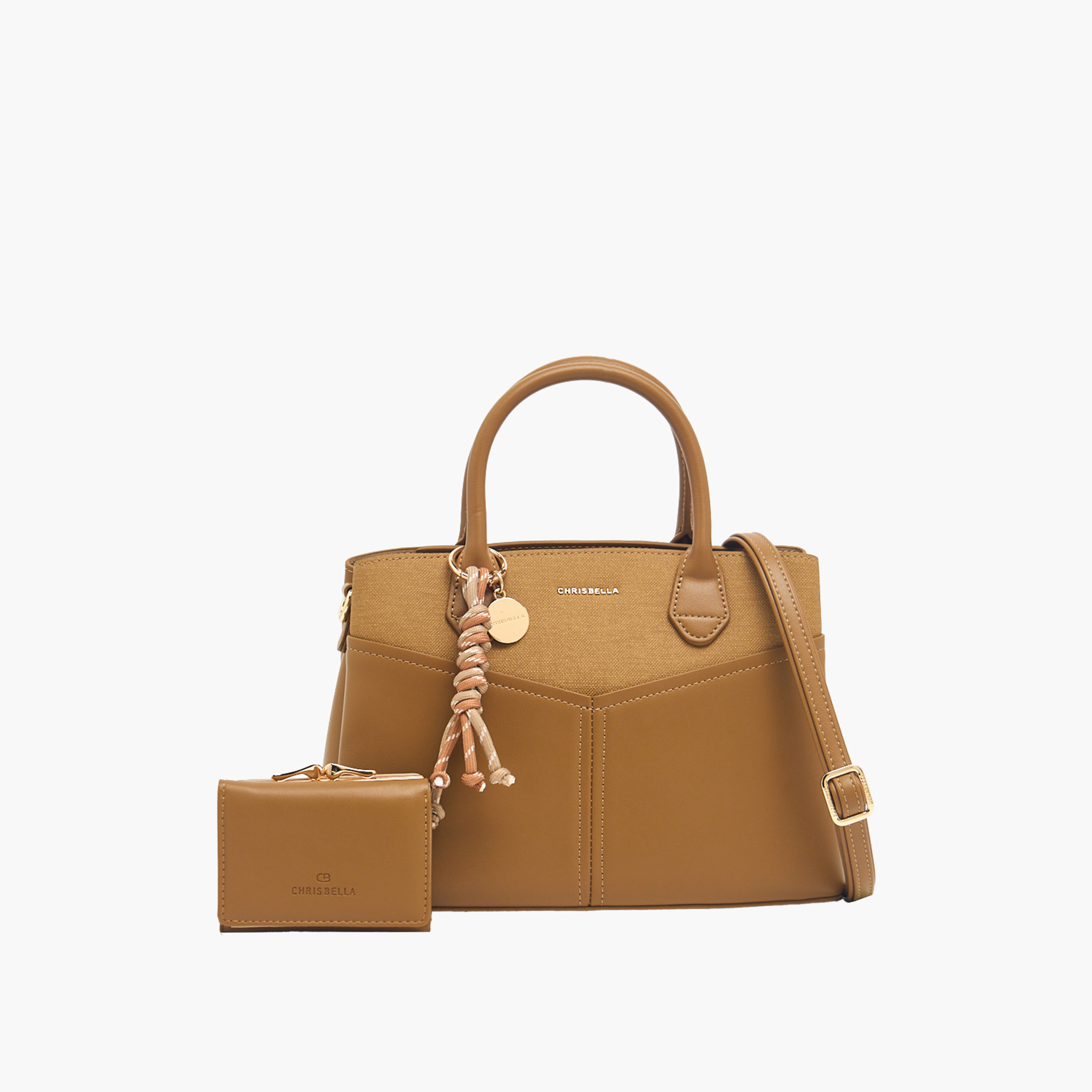 شنطة توتي بارزة الملمس مع محفظة من كريسبيلا-women-bagsandwallets-handbags-image-1