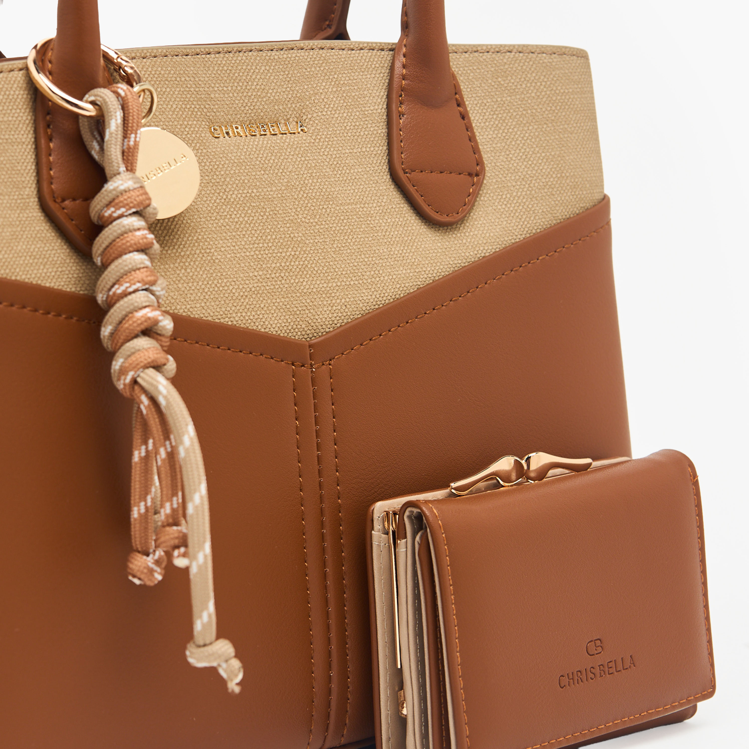 شنطة توتي بارزة الملمس مع محفظة من كريسبيلا-women-bagsandwallets-handbags-image-27