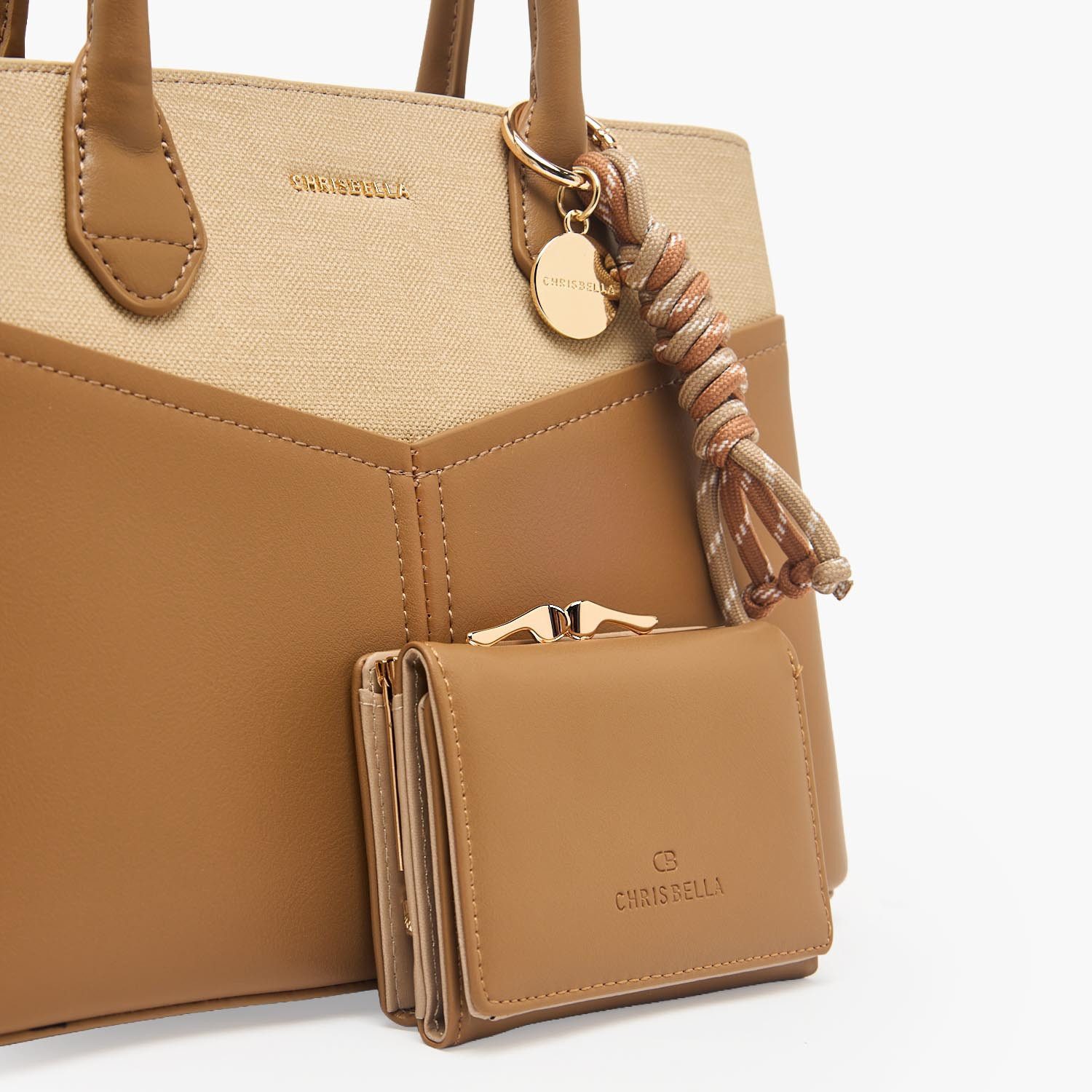 شنطة توتي بارزة الملمس مع محفظة من كريسبيلا-women-bagsandwallets-handbags-image-37